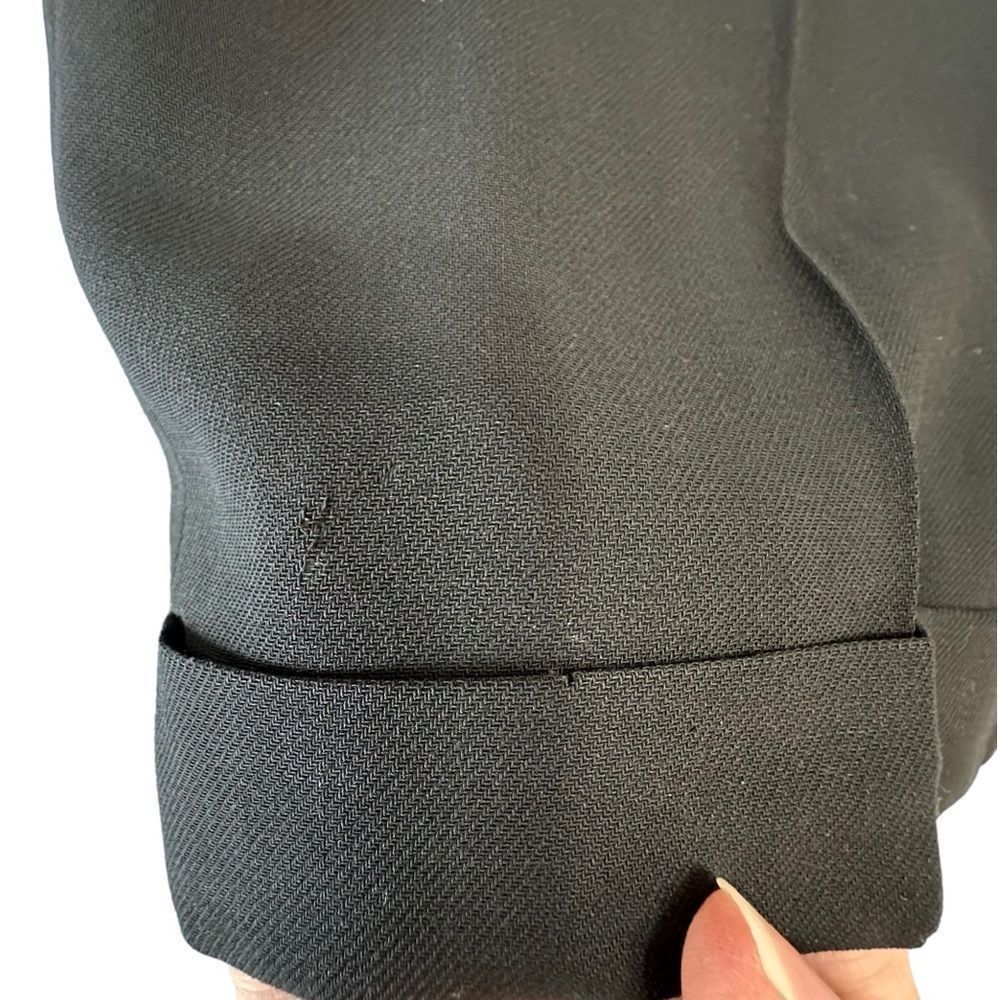 DKNY Vintage DKNY Black Wool Gabardine Turn up Pleated Dress Pant Size 26" / US 2 / IT 38 - 13 Thumbnail