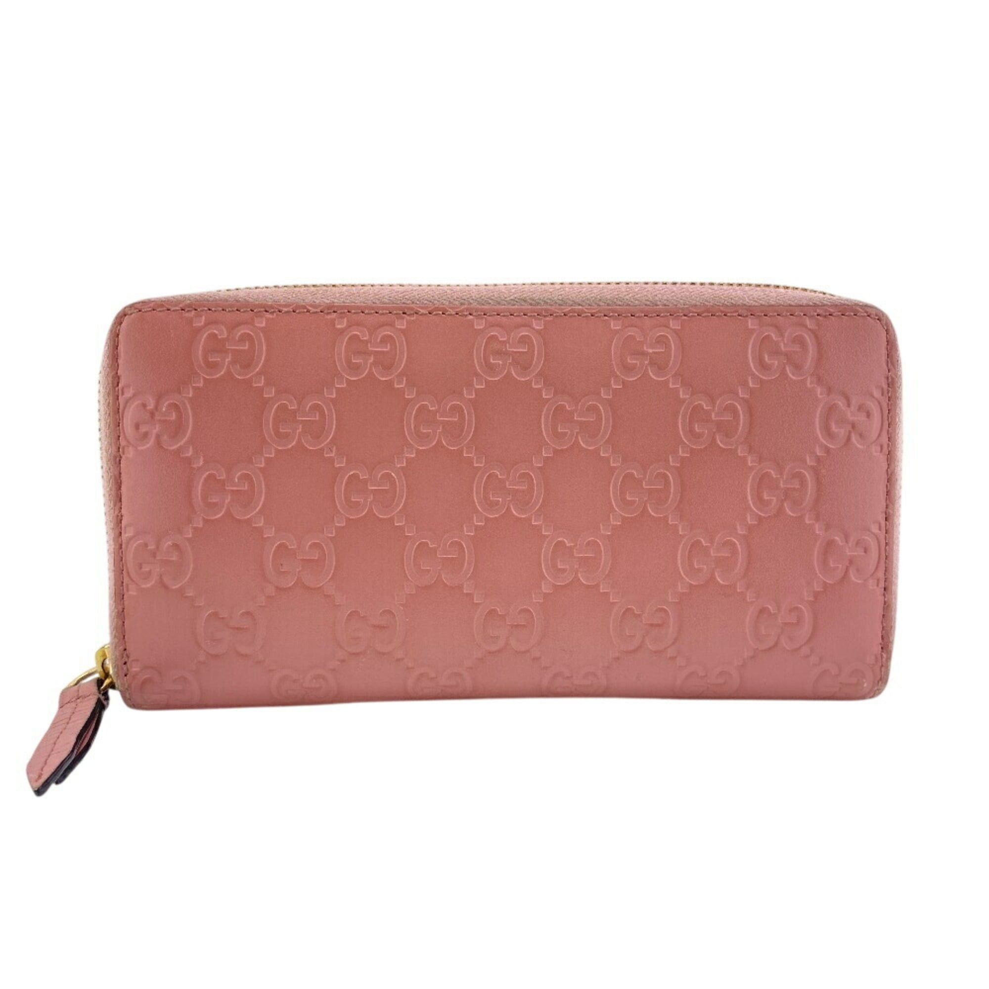 Gucci GUCCI 410102 Round Guccissima Long Wallet Pink Women's Size ONE SIZE - 1 Thumbnail