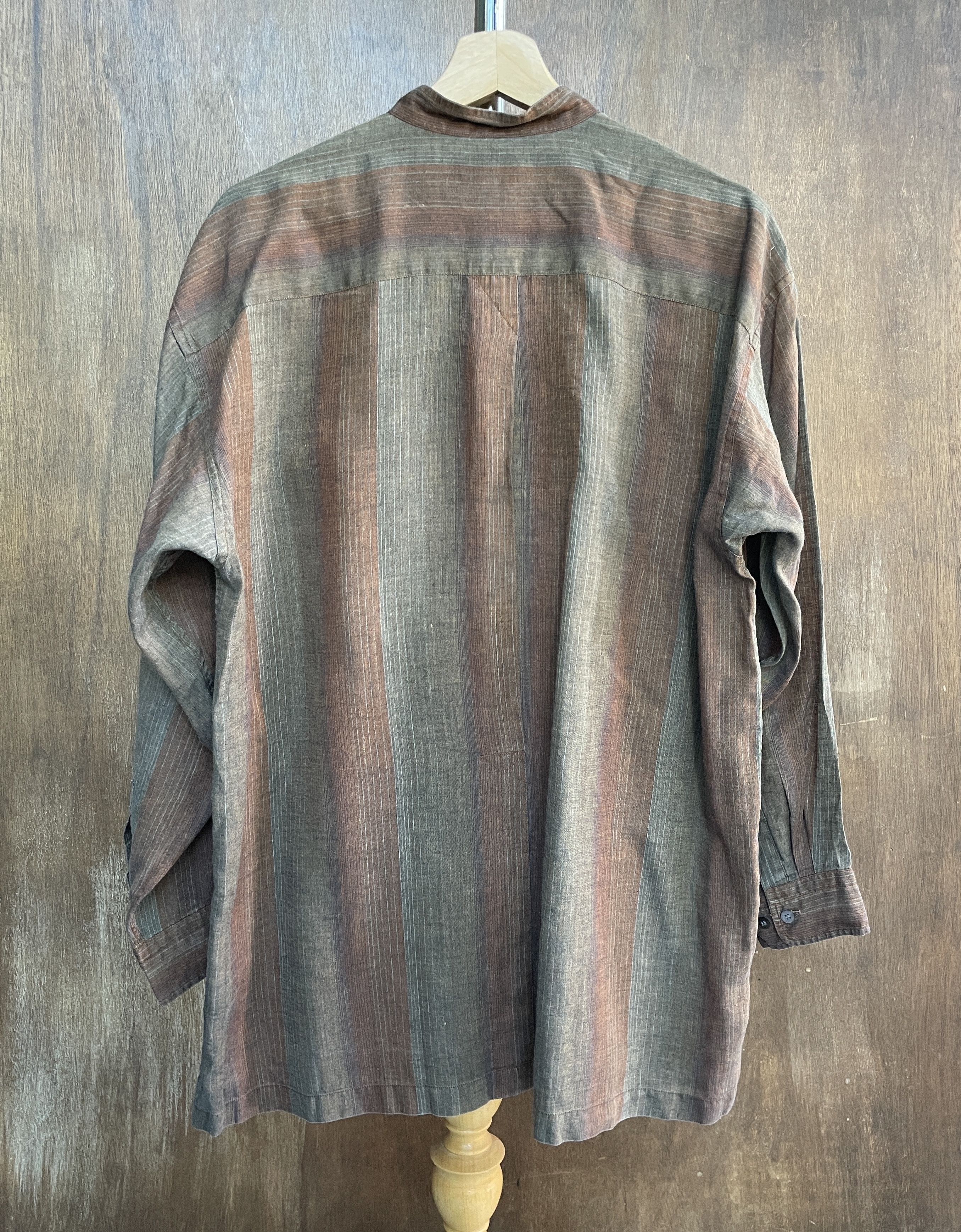 Issey Miyake ISSEY MIYAKE Shanghai Hemp Stripped Shirt Size US S / EU 44-46 / 1 - 3 Thumbnail