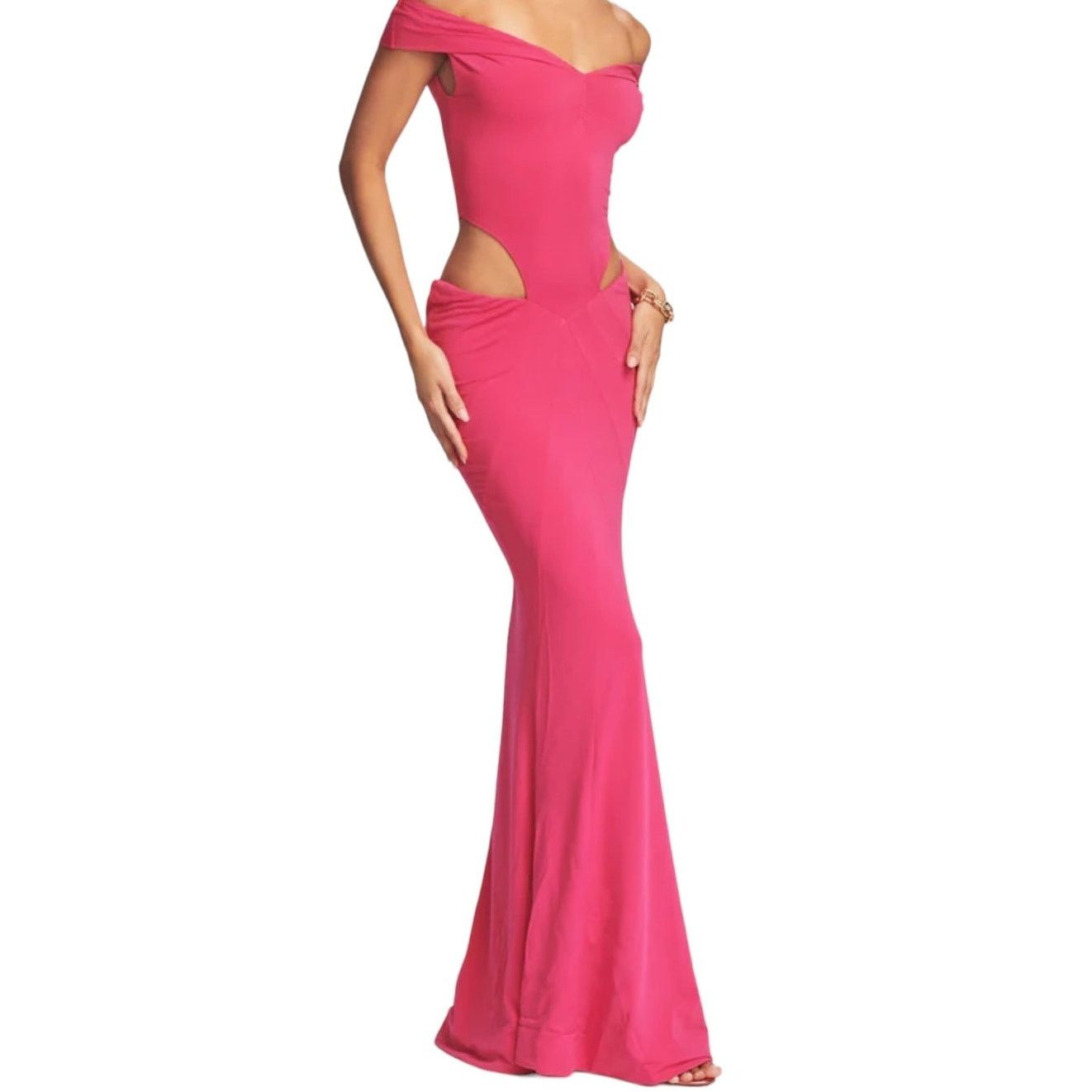 Retrofete NEW BNWT Retrofête Giada Pink Mermaid Maxi Dress XXS Cutout Size XXS / US 00 / IT 34 - 11 Thumbnail