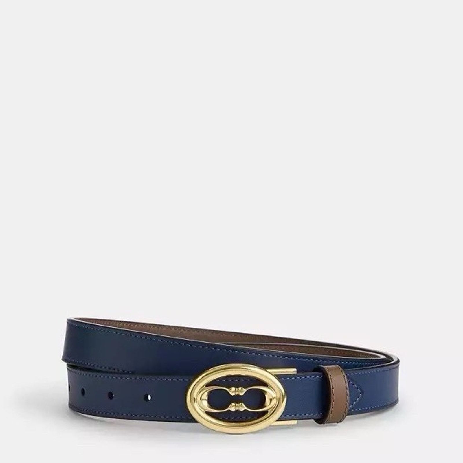 Coach NWT Coach Cut To Size Belt 25 Mm CZ444 Deep Blue Dark Stone Size ONE SIZE - 2 Thumbnail