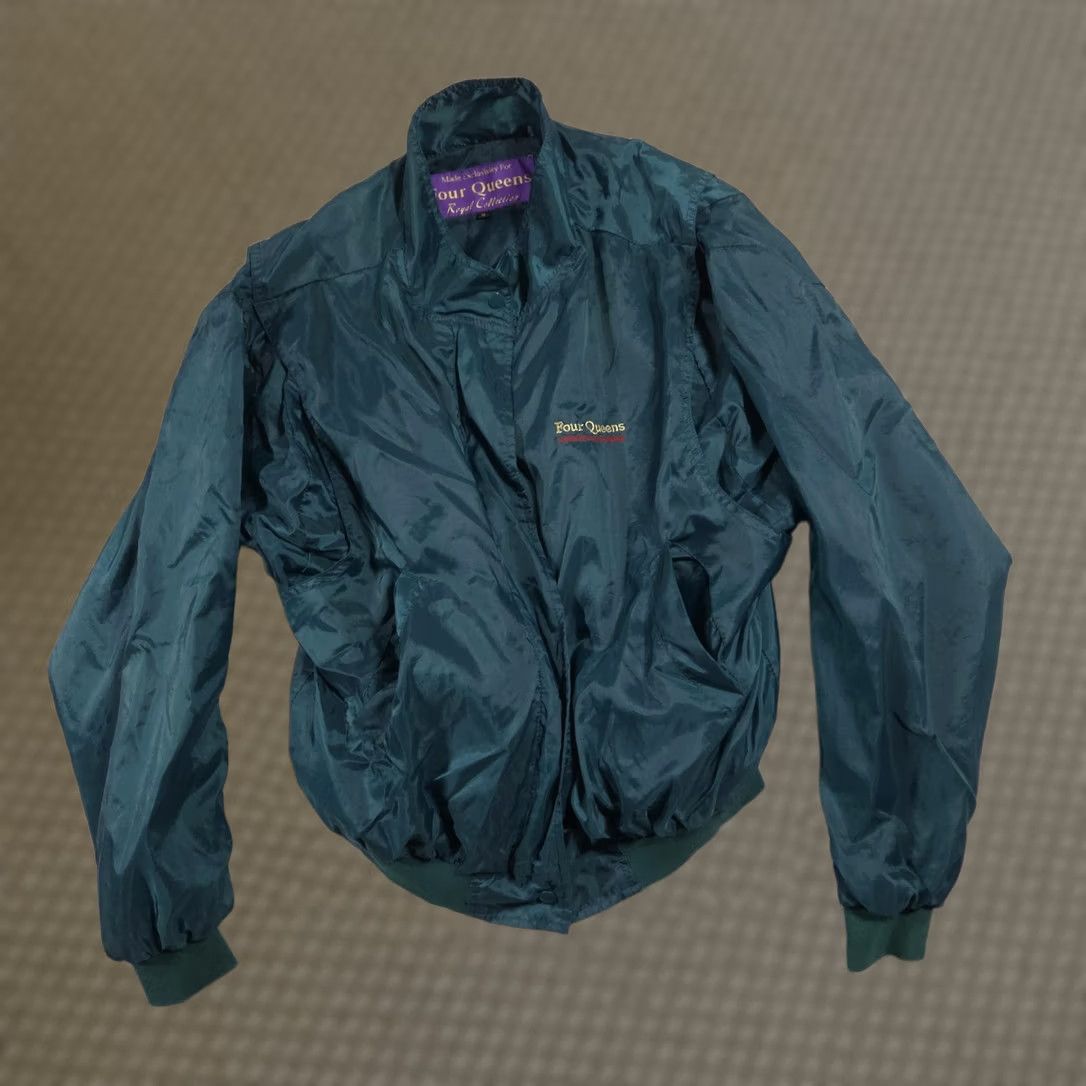 Vintage VINTAGE Four Queens Jacket Mens Small Green Windbreaker 80s Las Vegas NM NS Size US S / EU 44-46 / 1 - 1 Thumbnail