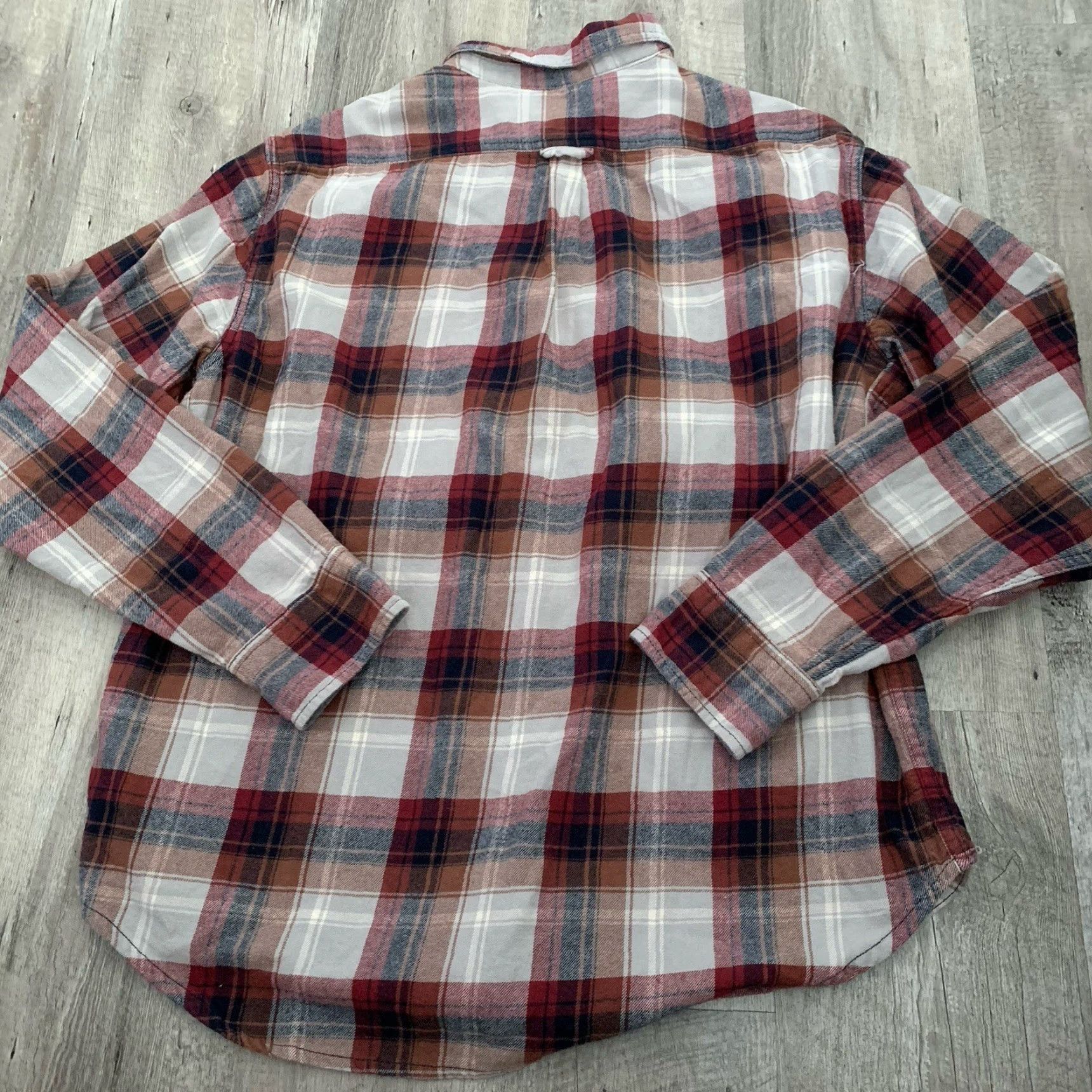Eddie Bauer Eddie Bauer Flannel Shirt Mens XL Gray Red Plaid 100% Cotton Relaxed Fit Button-Up Size US XL / EU 56 / 4 - 5 Thumbnail