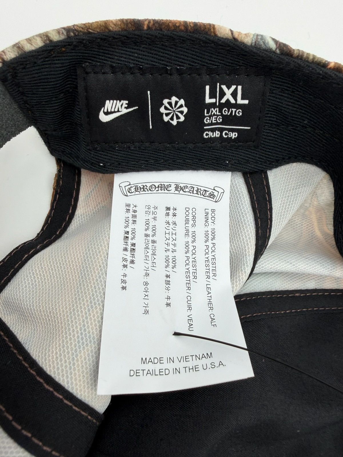 Chrome Hearts × NOCTA × Nike Chrome Hearts Nocta Nike Baseball Hat (L/XL) Real Tree Camo Size ONE SIZE - 8 Thumbnail