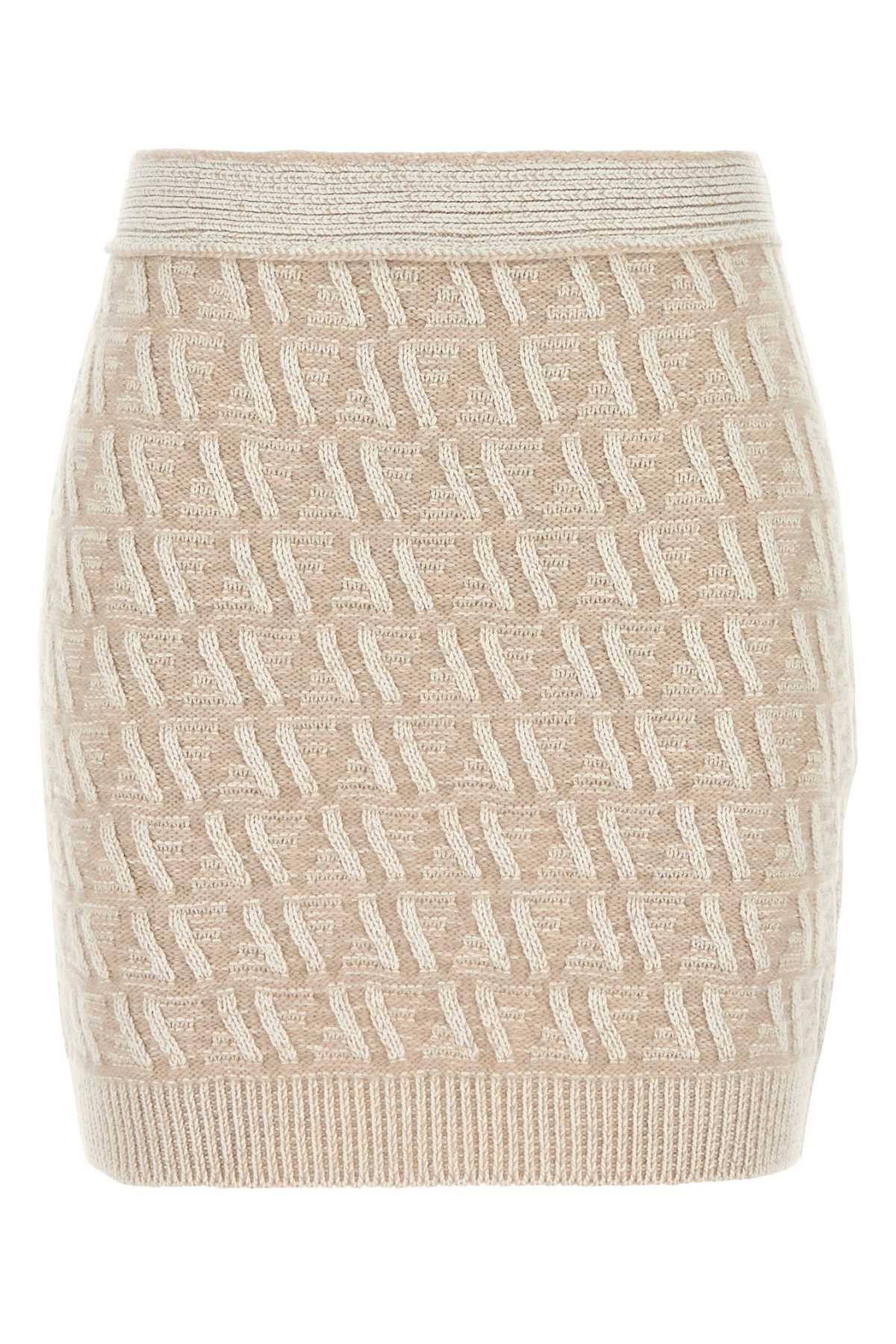 Fendi Embroidered Silk Blend Mini Skirt Size 28" / US 6 / IT 42 - 1 Thumbnail