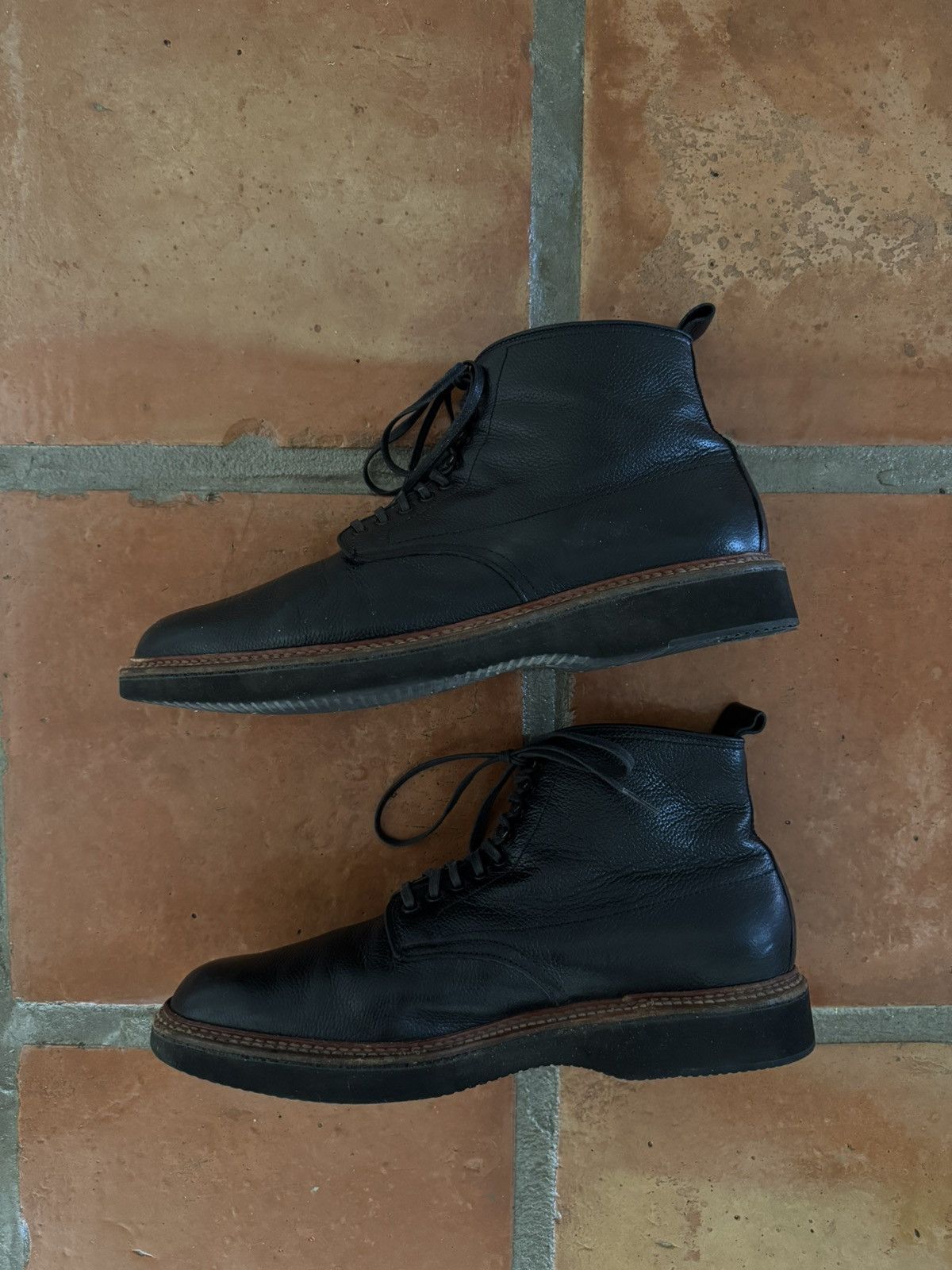 Alden Alden Plain Toe Wedge Boot D9841H Black Regina Grain Calf Size US 11 / EU 44 - 6 Thumbnail