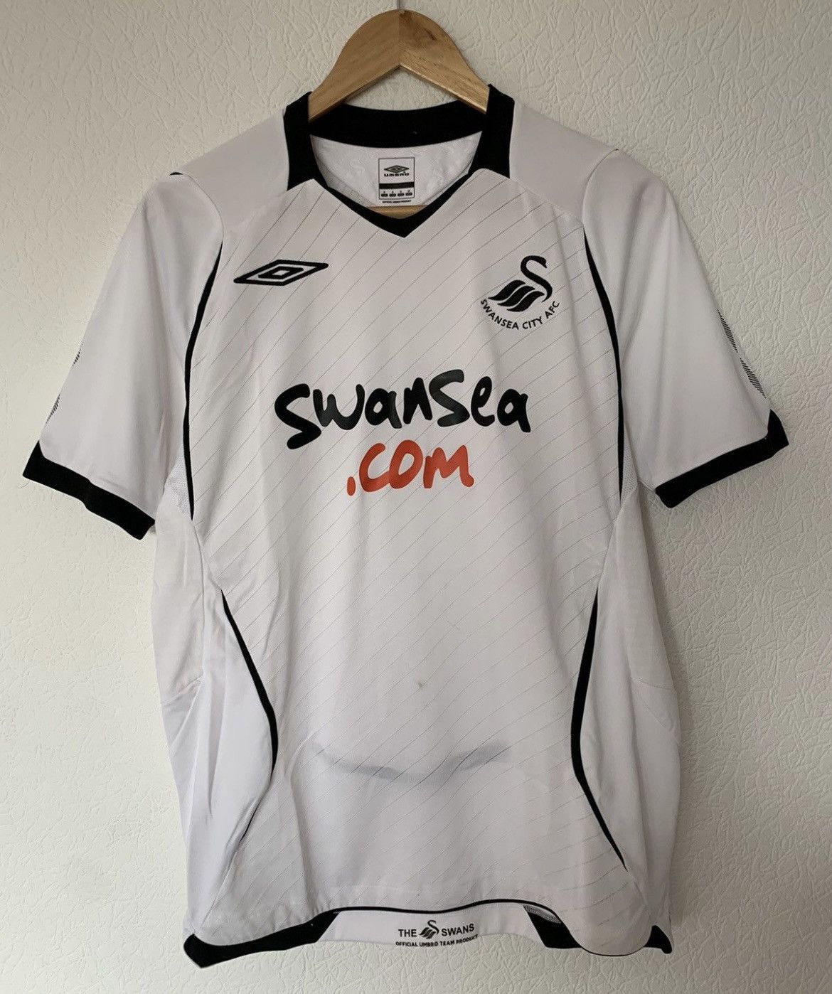 Umbro SWANSEA CITY UMBRO 2008/2009 HOME KIT SOCCER JERSEY FOOTBALL Size US S / EU 44-46 / 1 - 1 Thumbnail
