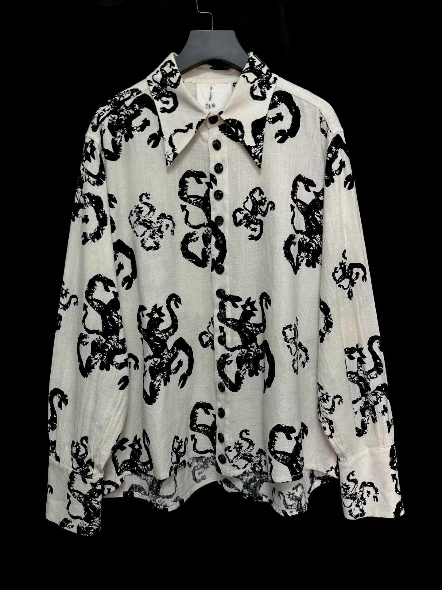 John Alexander Skelton Multi-Print Long Sleeve Button-Up Shirt Size US S / EU 44-46 / 1 - 1 Thumbnail