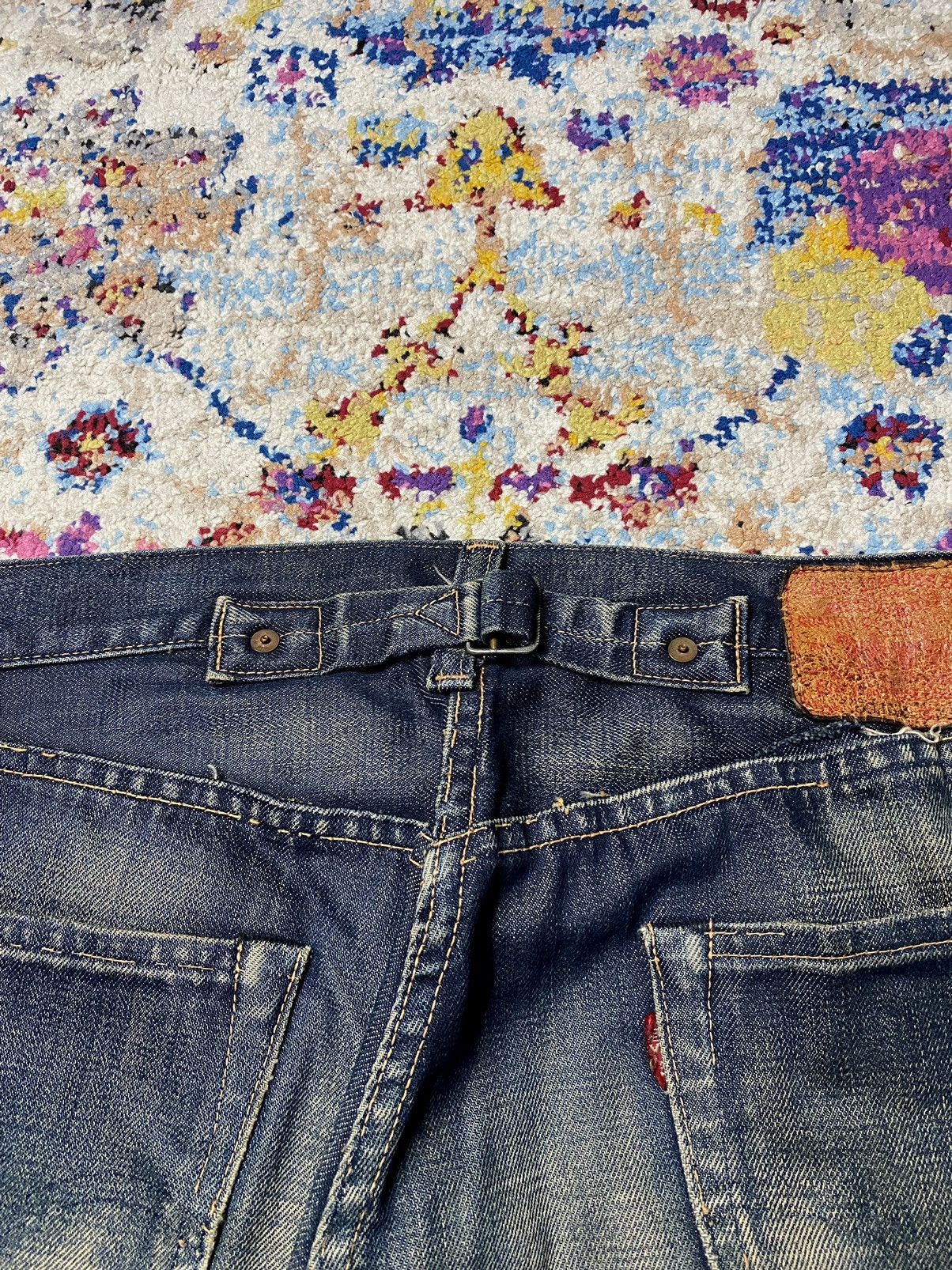 Levi's × Levi's Vintage Clothing × Vintage 1980 Cinch Buckleback Big E 501 Levis Selvedge Slim Straight Size US 34 / EU 50 - 6 Thumbnail