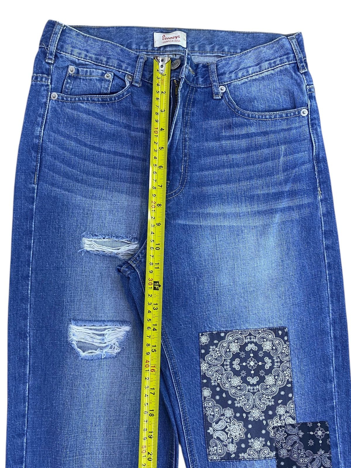 Other Japanese Brand Whiskers Ripped Style Patchwork Jeans Size US 28 / EU 44 - 6 Thumbnail