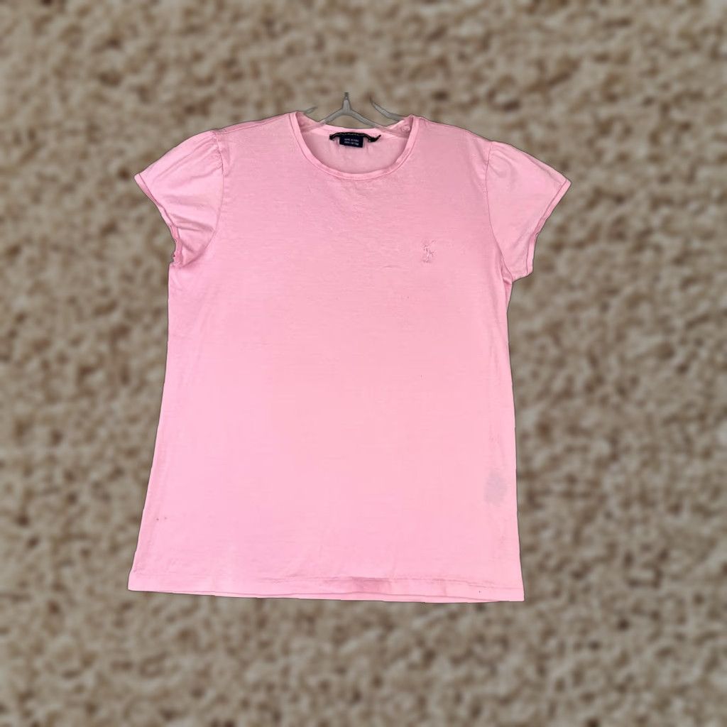 Polo Ralph Lauren RALPH LAUREN SPORT Polo Shirt Women L Pink 100% Cotton Short Sleeve Casual Size L / US 10 / IT 46 - 1 Thumbnail