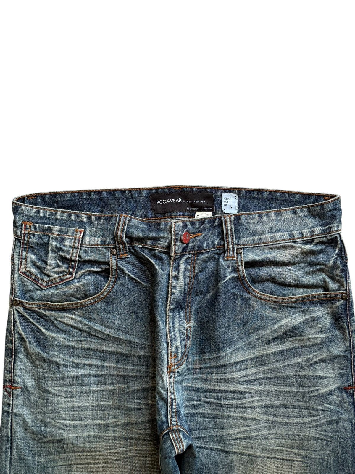 Rocawear Vintage Rocawear Mud Wash Wide Leg Distressed Baggy Jeans Size US 36 / EU 52 - 4 Thumbnail