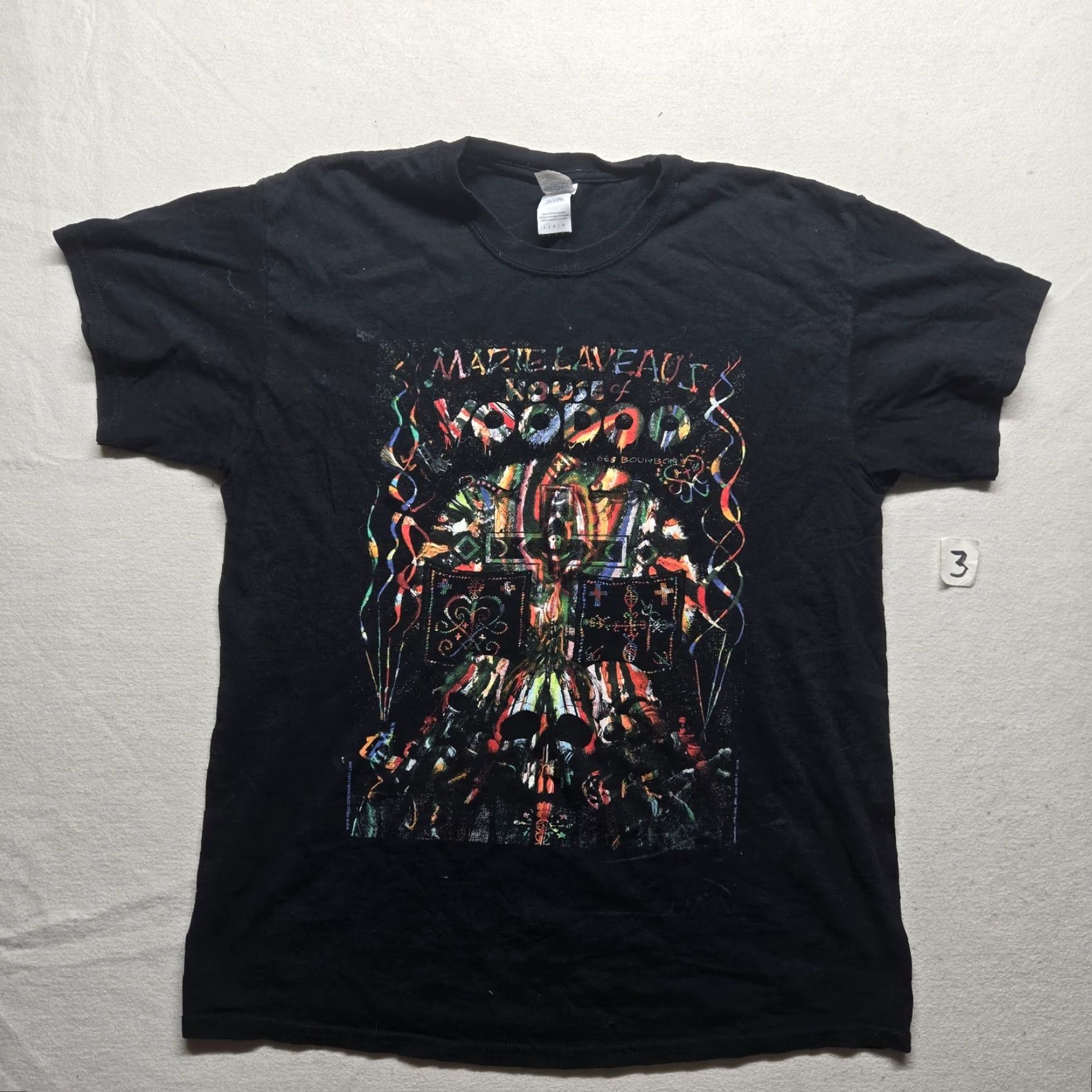 Gildan Marie Laveau’s House Of Voodoo New Orleans Bourbon Black T Shirt Men's L Large Size US L / EU 52-54 / 3 - 2 Thumbnail