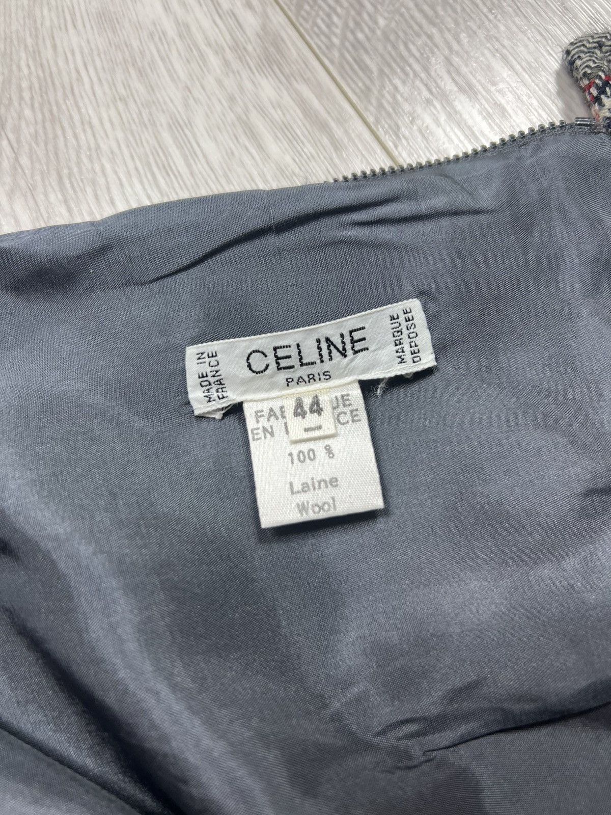 Celine Rare Vintage Celine Paris Tweed Wool Plaid Skirt Size 44 Size 32" / US 10 / IT 46 - 15 Thumbnail