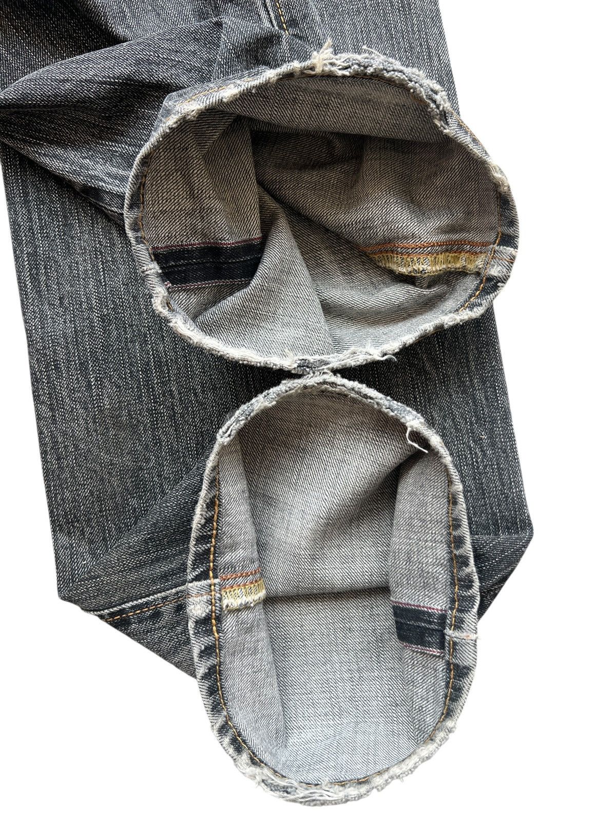 Edwin Vintage Edwin 505ZX Selvedge Distressed Denim Jeans 31x31 Size US 31 - 6 Thumbnail