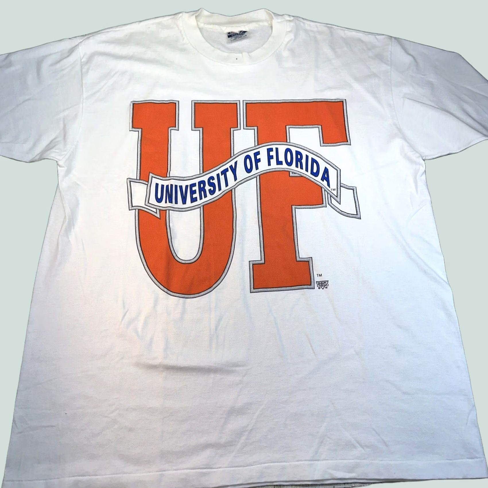 Hanes VINTAGE Hanes 50-50 T-Shirt Univ Of Florida White XL Mens Single Stitch Size US XL / EU 56 / 4 - 1 Thumbnail