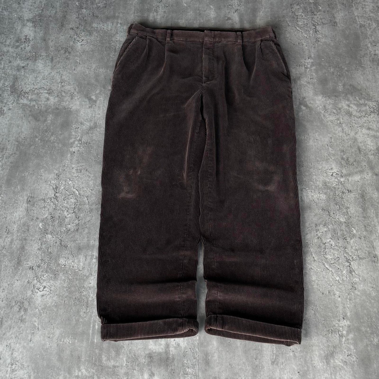 Empyre × JNCO × Lands' End Vintage Y2K Baggy Brown Corduroy Casual Dress Pants Size US 38 / EU 54 - 1 Thumbnail