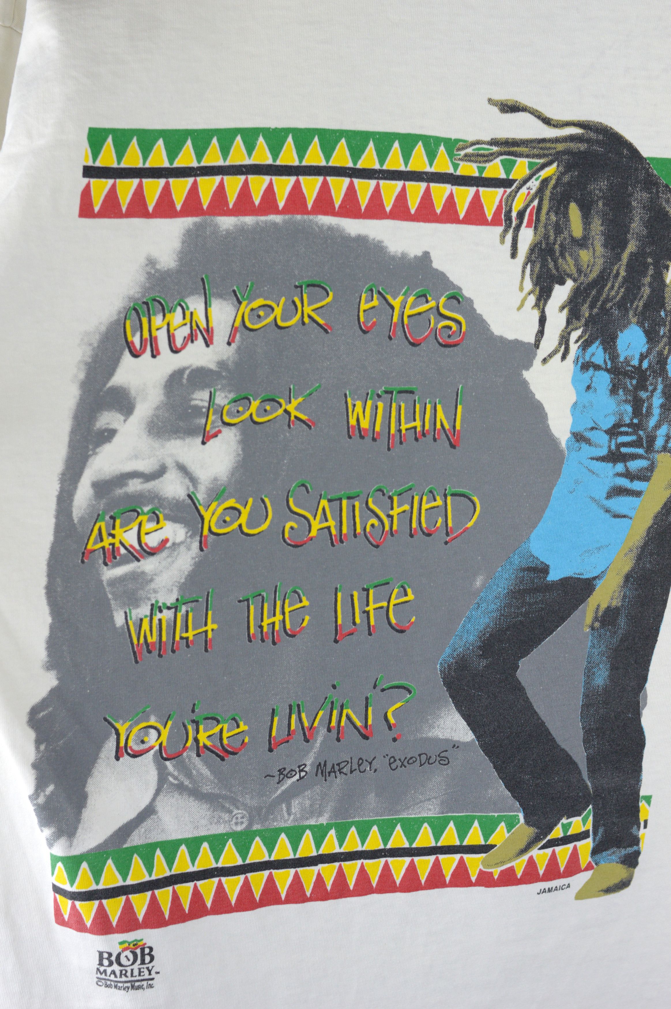 Bob Marley × Vintage Vintage Bob Marley Exodus 90s t shirt Size US XL / EU 56 / 4 - 5 Thumbnail