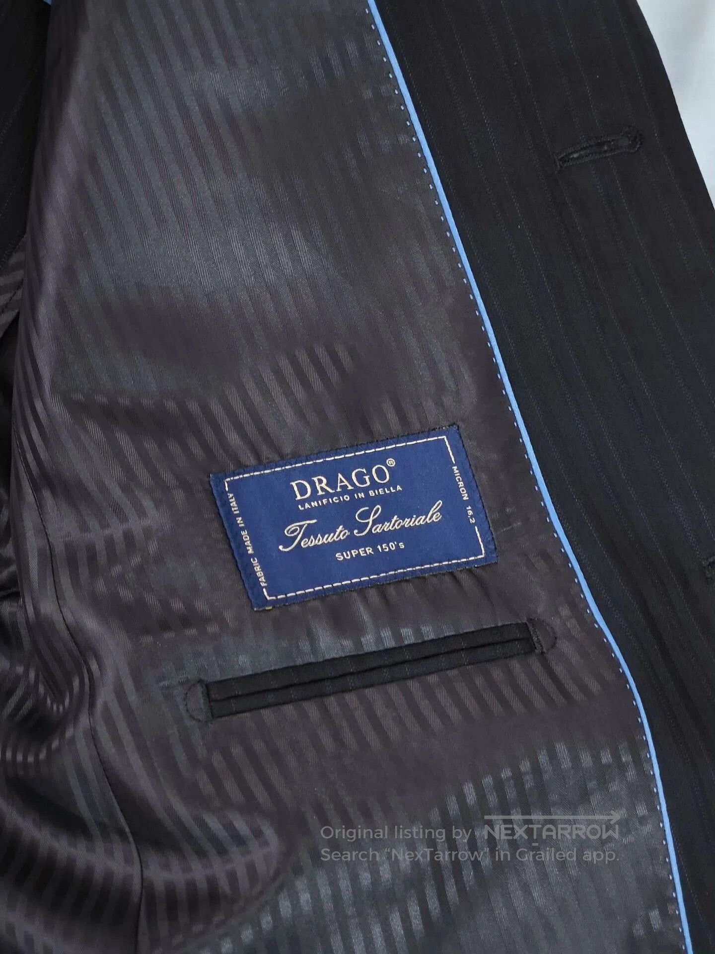 Japanese Brand Custom Italian Wool Linen Suit. Size US M / EU 48-50 / 2 - 7 Thumbnail