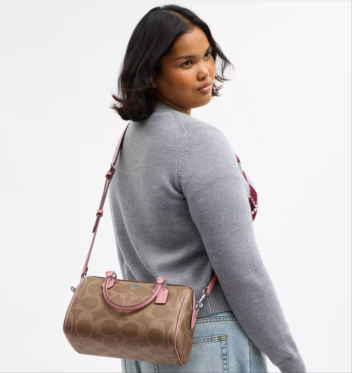 Rowan Satchel Bag In Maxi Signature Canvas CCD76