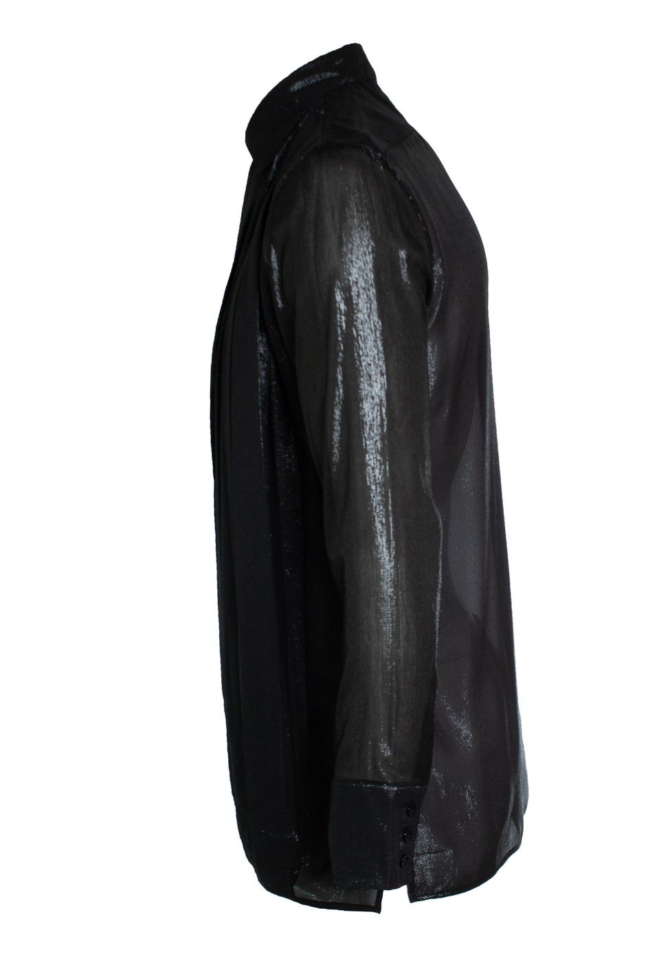 Saint Laurent Paris Saint Laurent, Lurex shirt with ruched strokes 2019 Size US S / EU 44-46 / 1 - 4 Thumbnail