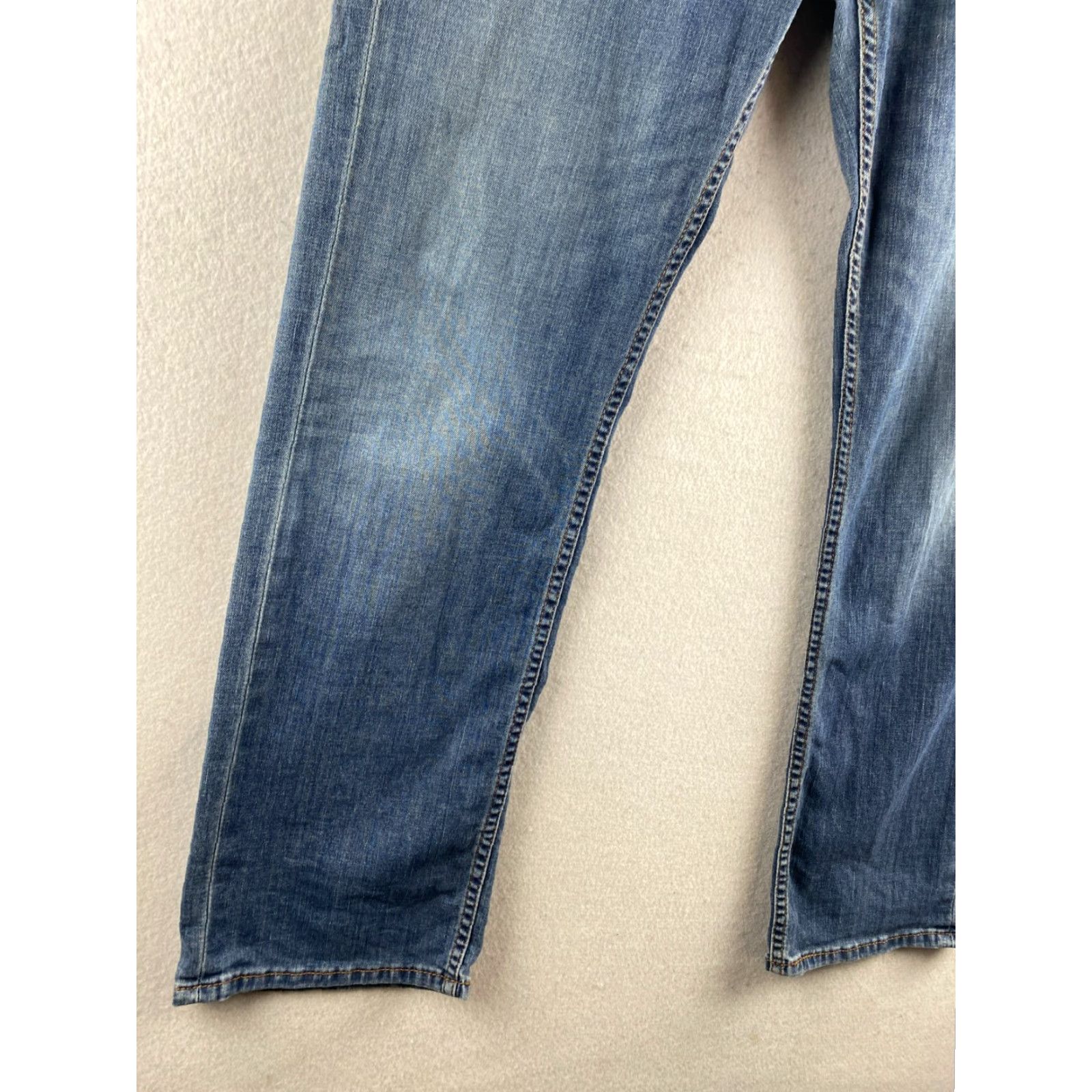 Levi's Levi's Jeans Mens 559 Blue Relaxed Straight 36 x 32 Distressed Medium Wash Denim 5-Pocket Design Jeans Mens Size US 36 / EU 52 - 4 Thumbnail