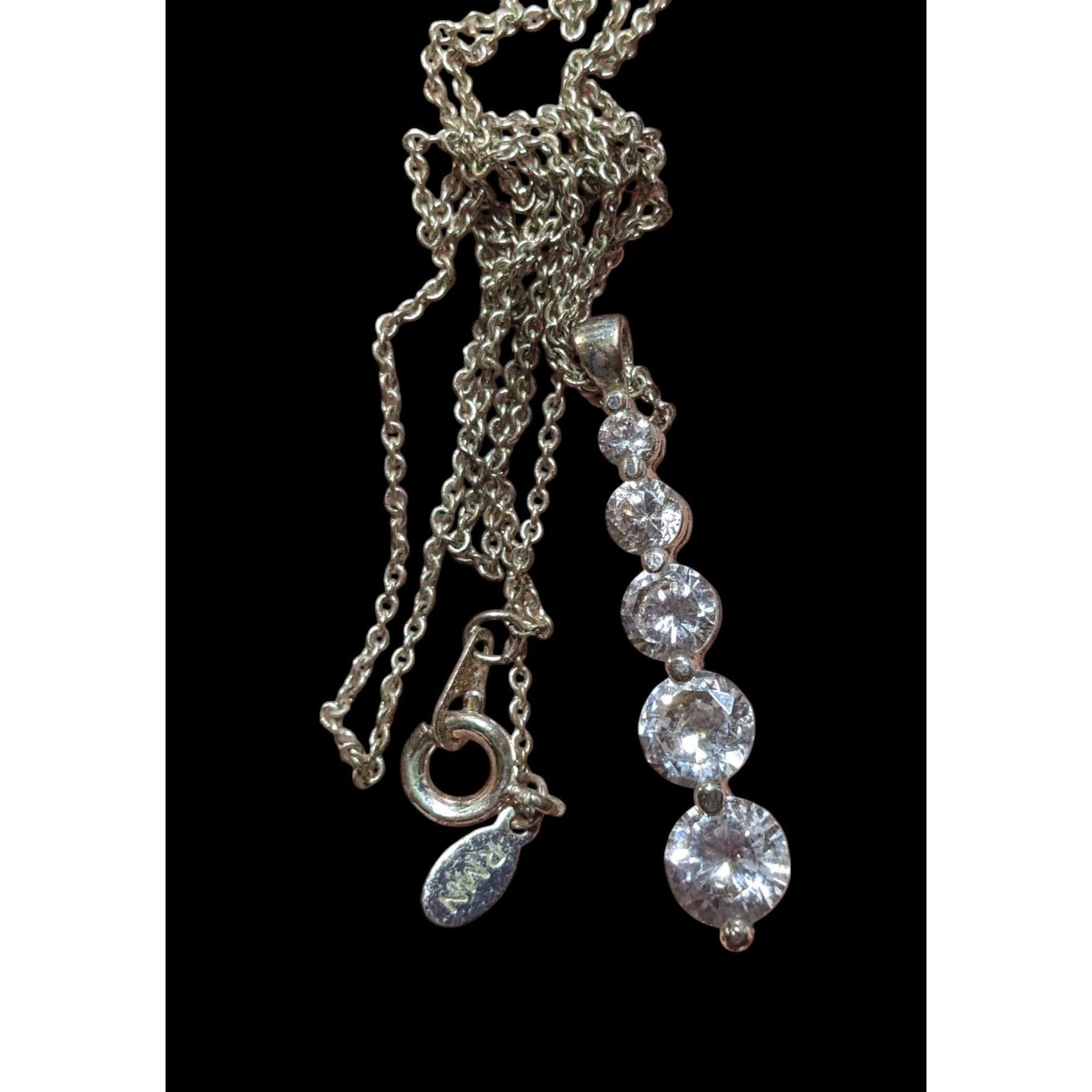 Other Roman Silver Tone Rhinestone Pillar Pendant Necklace Size ONE SIZE - 3 Thumbnail