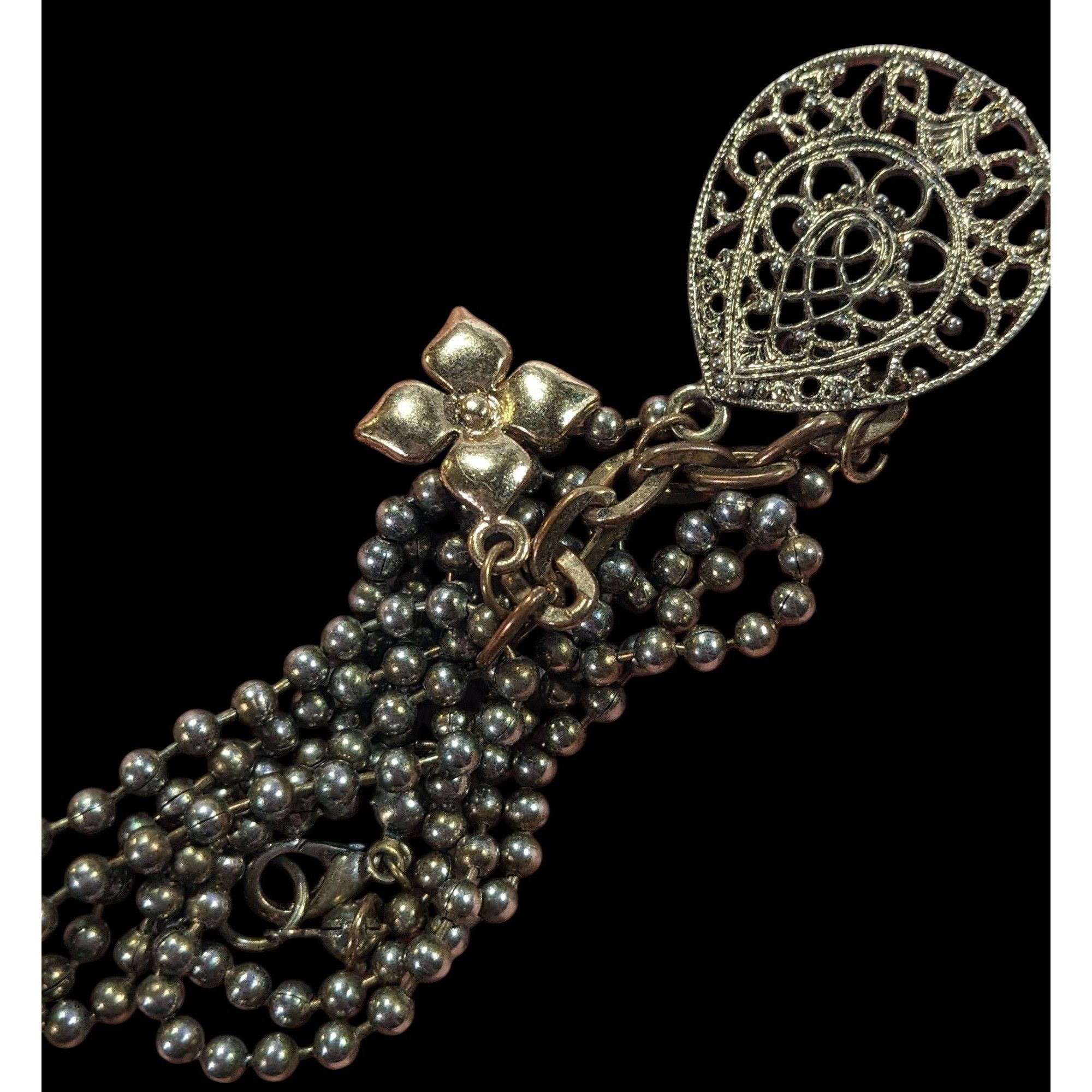 Other Bohemian Floral Gold Tone Charm Cluster Pendant Necklace Size ONE SIZE - 9 Thumbnail