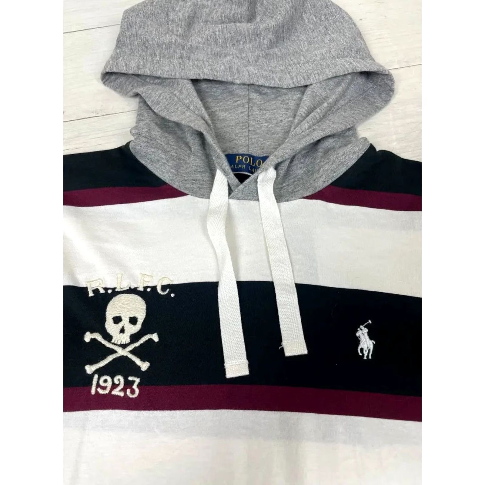 Polo Ralph Lauren Polo Ralph Lauren Skull Rugby Long Sleeve Shirt Hooded Men XS White Size US XS / EU 42 / 0 - 7 Thumbnail