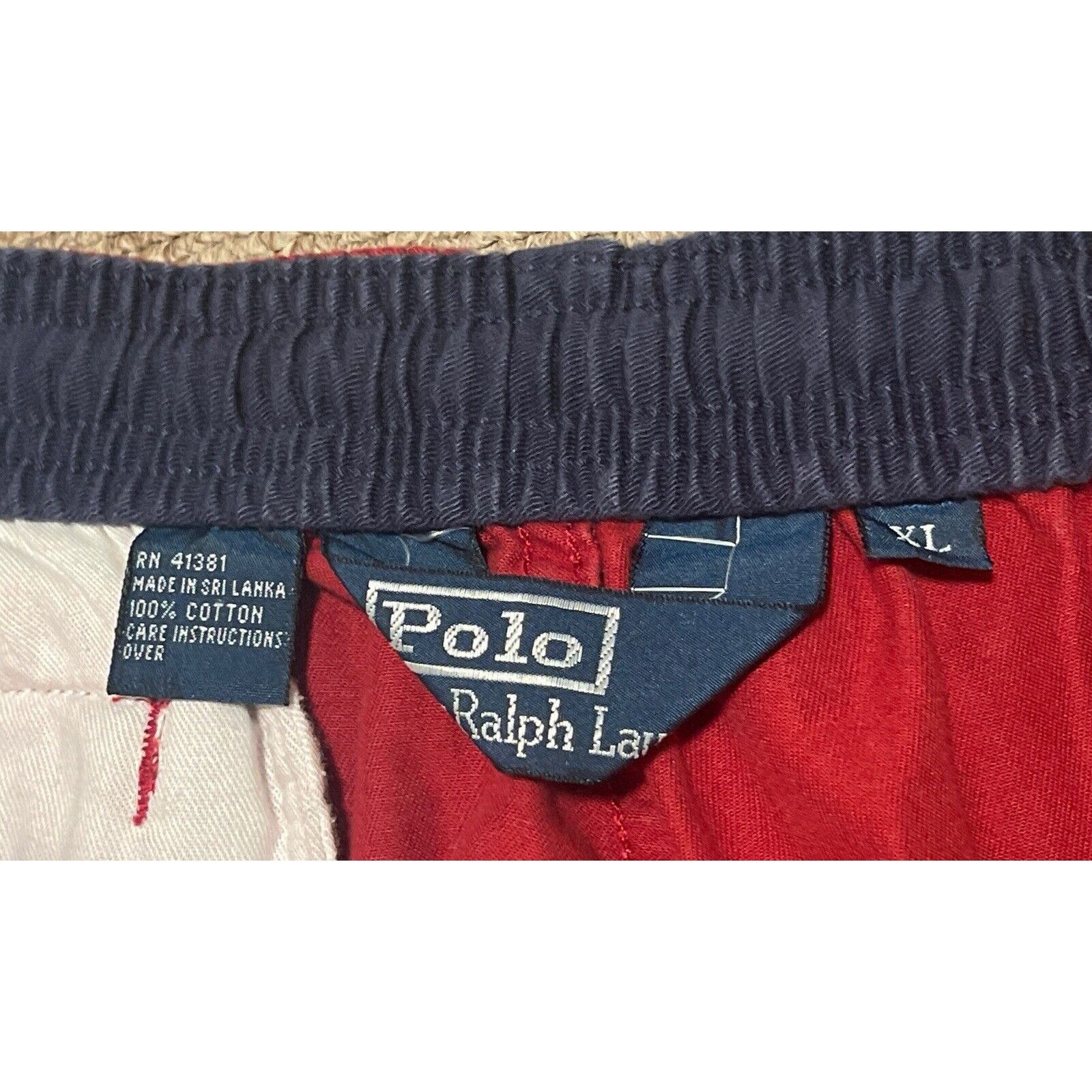Polo Ralph Lauren Vintage 90s Men’s XL Polo Sport Ralph Lauren Red Drawstring Size US 38 / EU 54 - 6 Thumbnail