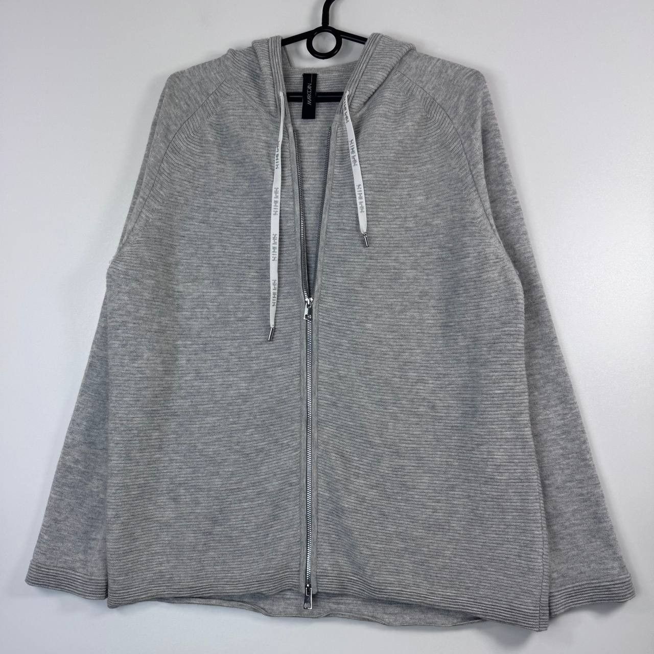 Other Marc Cain Womens Zip Hoodie Grey Wool Cashmere Blend Size L Size L / US 10 / IT 46 - 2 Thumbnail