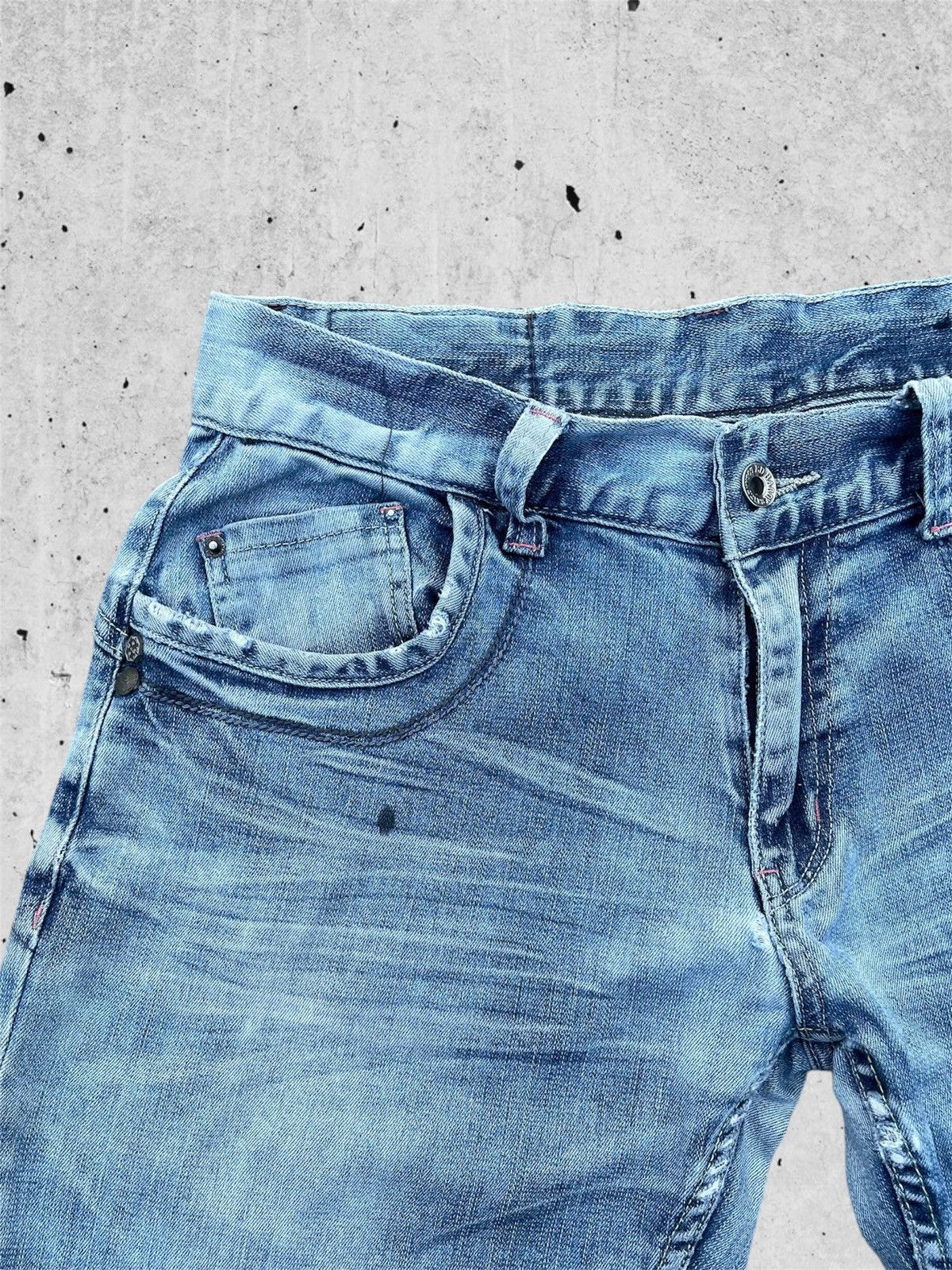 Ed Hardy × Jean 🔥 Ed Hardy Blue Distressed Denim Streetwear W31🔥 Size US 31 - 8 Thumbnail