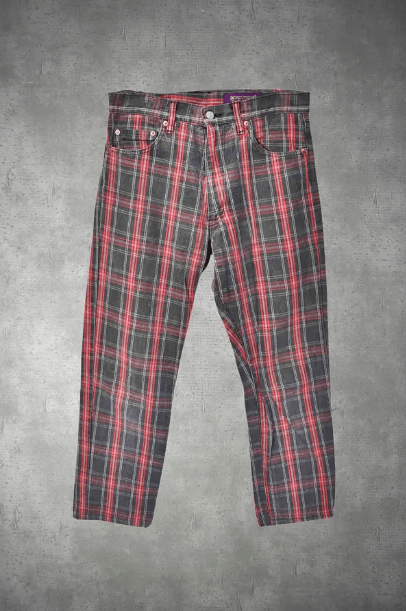 image of Nepenthes New York Checker Slacks Pants 22263 - 422 64, Men's (Size 32)
