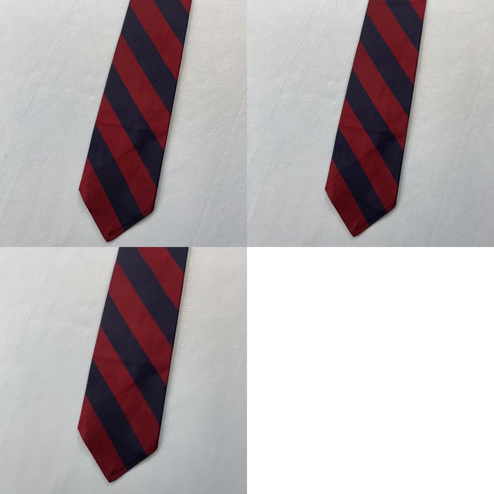 Robert Talbott VINTAGE Robert Talbott Nordstrom Silk Tie Repp Tie Woven Silk Red Blue 90s 3.5x58 Mens Neckwear Size ONE SIZE - 11 Thumbnail