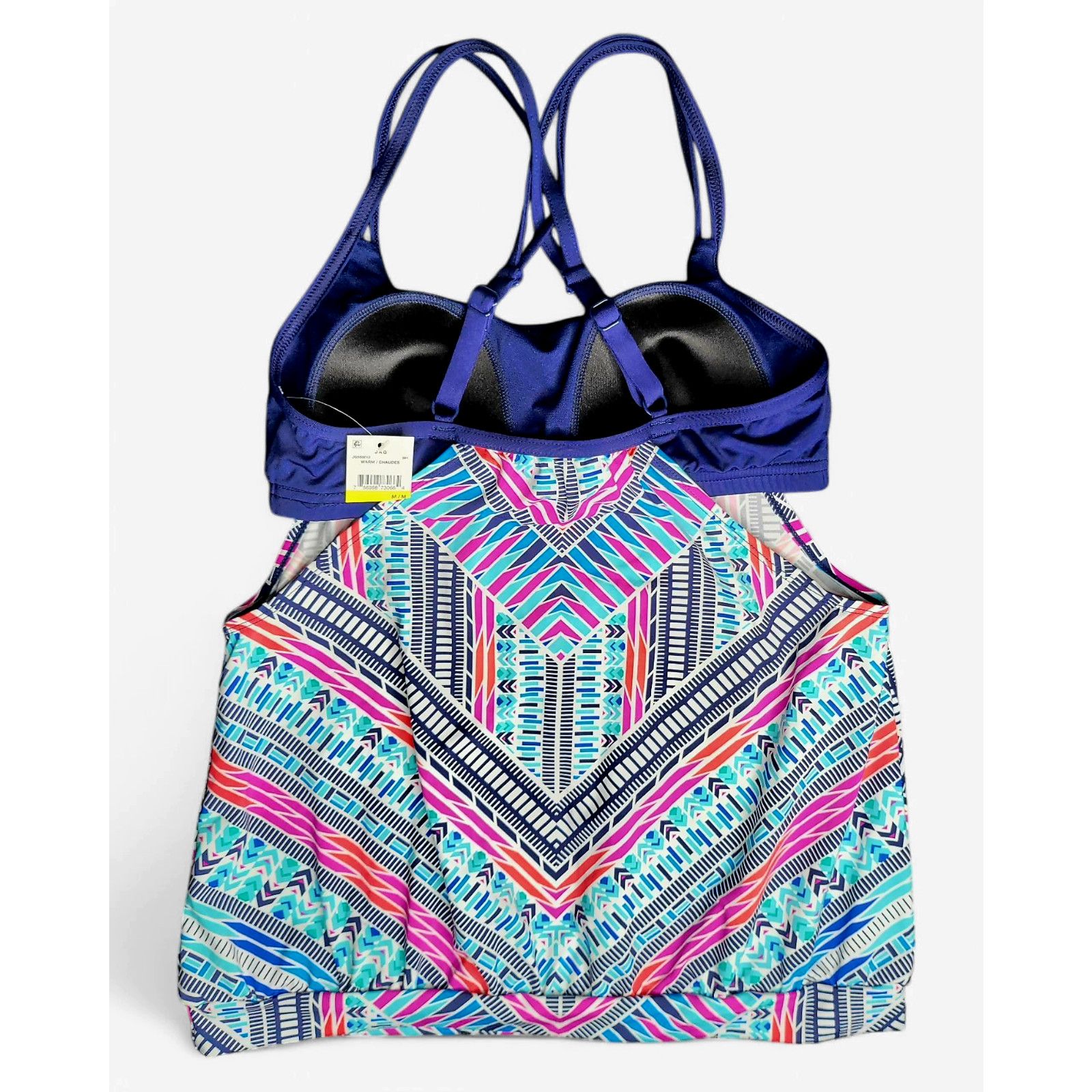 Other NWT JAG Chevron Print Cross Back Tankini Top Sporty Size M Size M / US 6-8 / IT 42-44 - 4 Thumbnail
