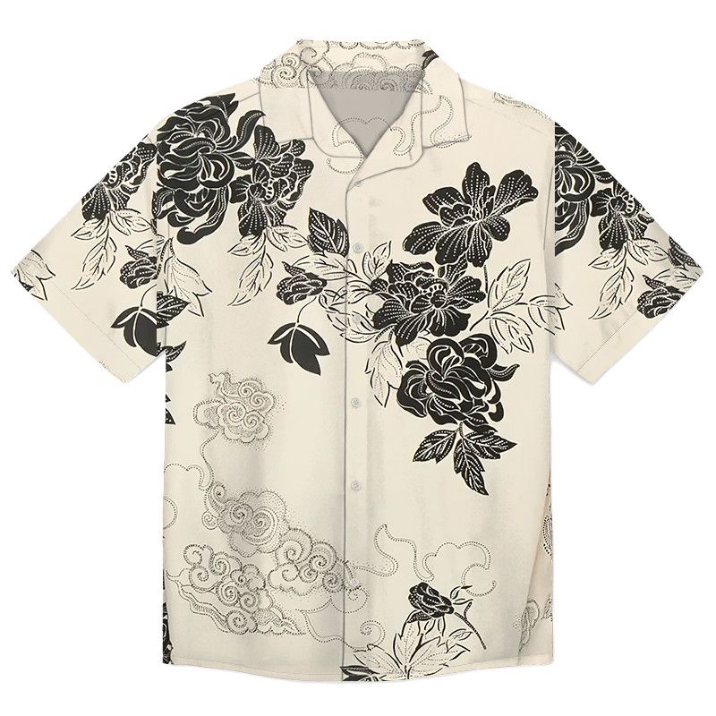 The Unbranded Brand Floral Print Cotton Shirt | Timeless Print Size US S / EU 44-46 / 1 - 1 Thumbnail