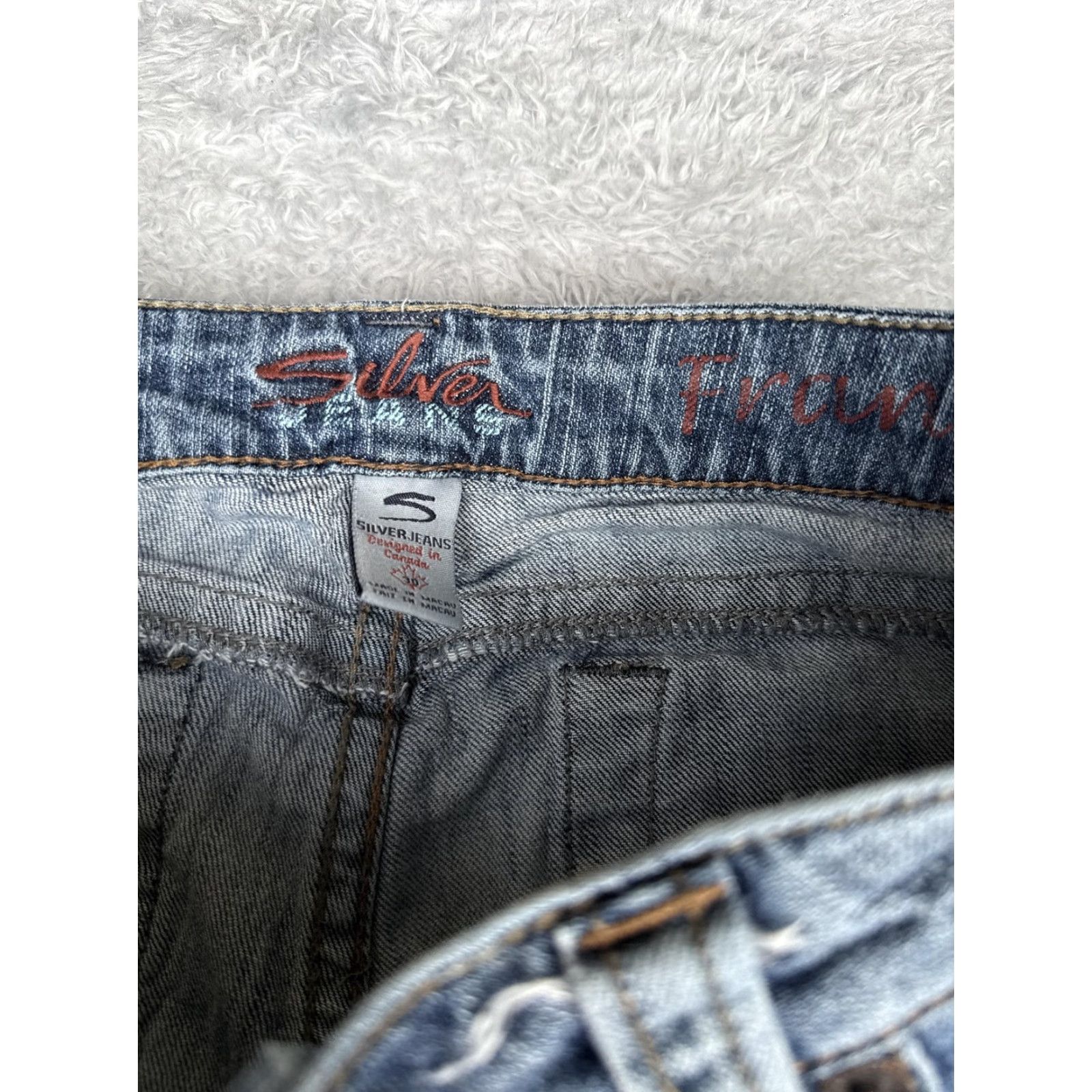 Silver Jeans Co. Silver Jeans Frances Womens Bootcut Jeans 30x31 Blue Wash Flare Stretch Denim Size 30" / US 8 / IT 44 - 6 Thumbnail
