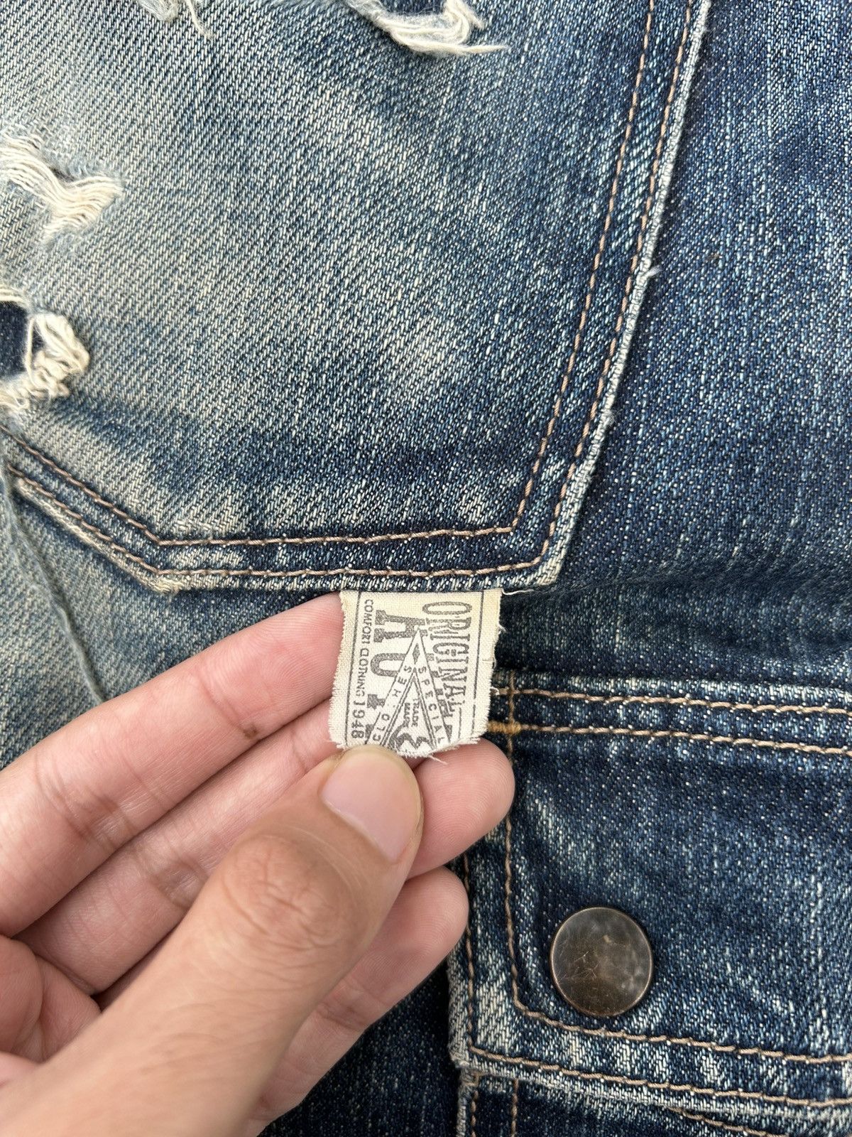 Kapital Vintage ETERNAL Selvedge Distressed Denim Jeans Size US 30 / EU 46 - 15 Thumbnail