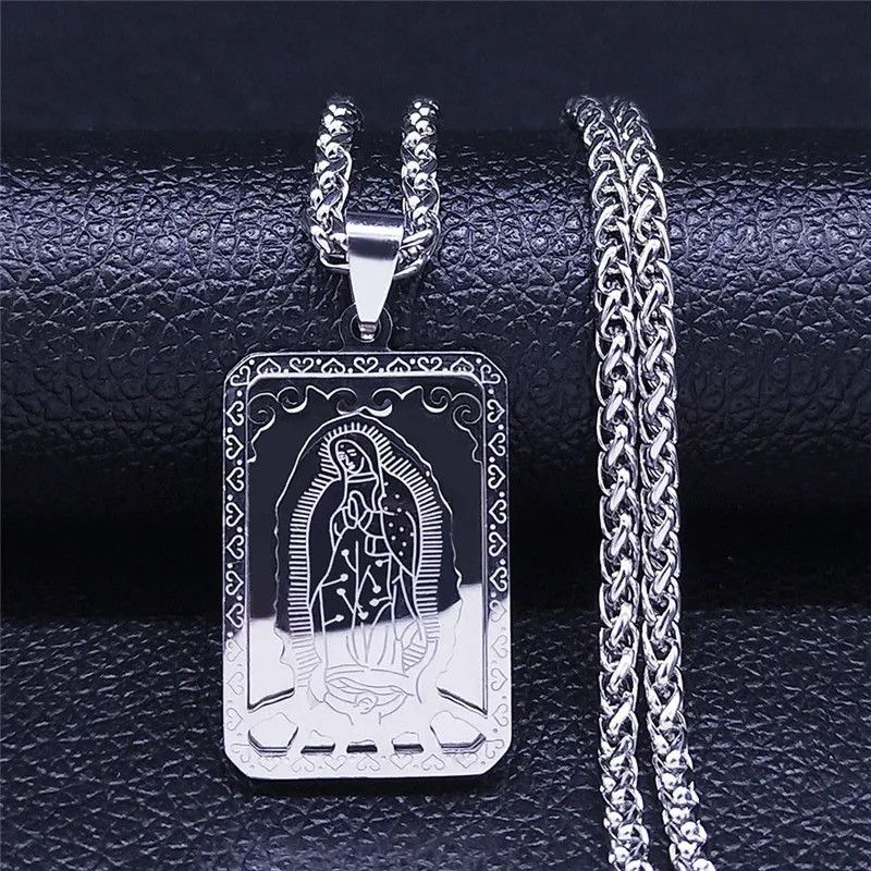 Jewelry Virgin Mary Medal Our Lady of Guadalupe Pendant Necklace Size ONE SIZE - 1 Thumbnail