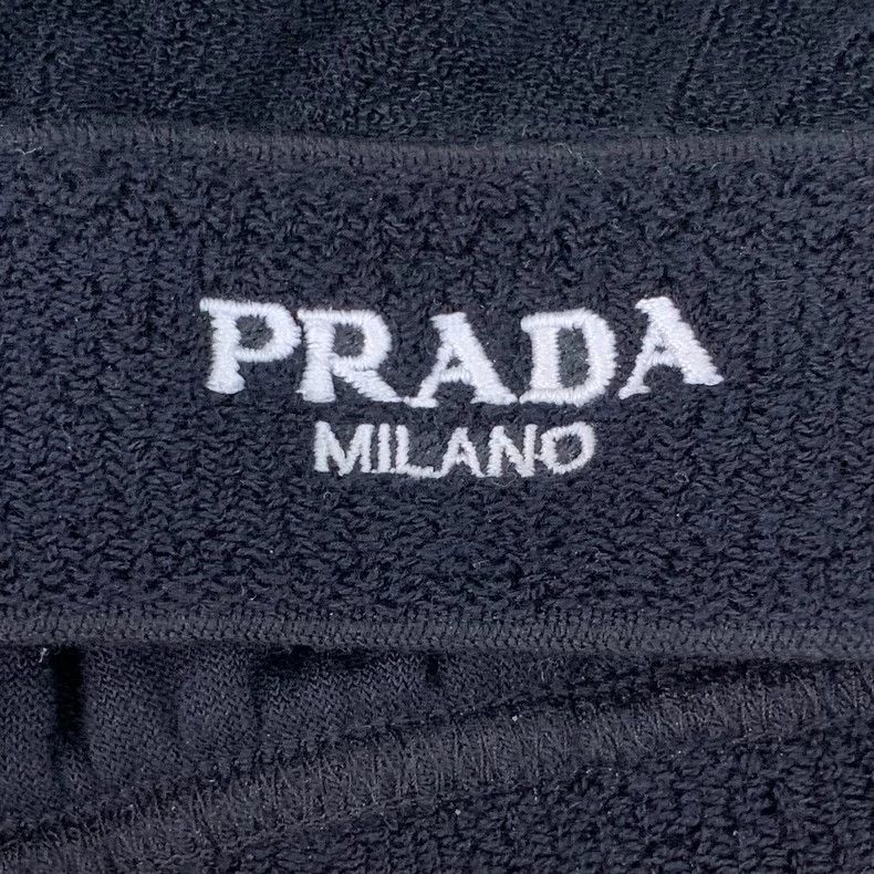 Prada Prada Size 36 Black logo letter embroidery cotton round-ne Size US XXS / EU 40 - 5 Thumbnail