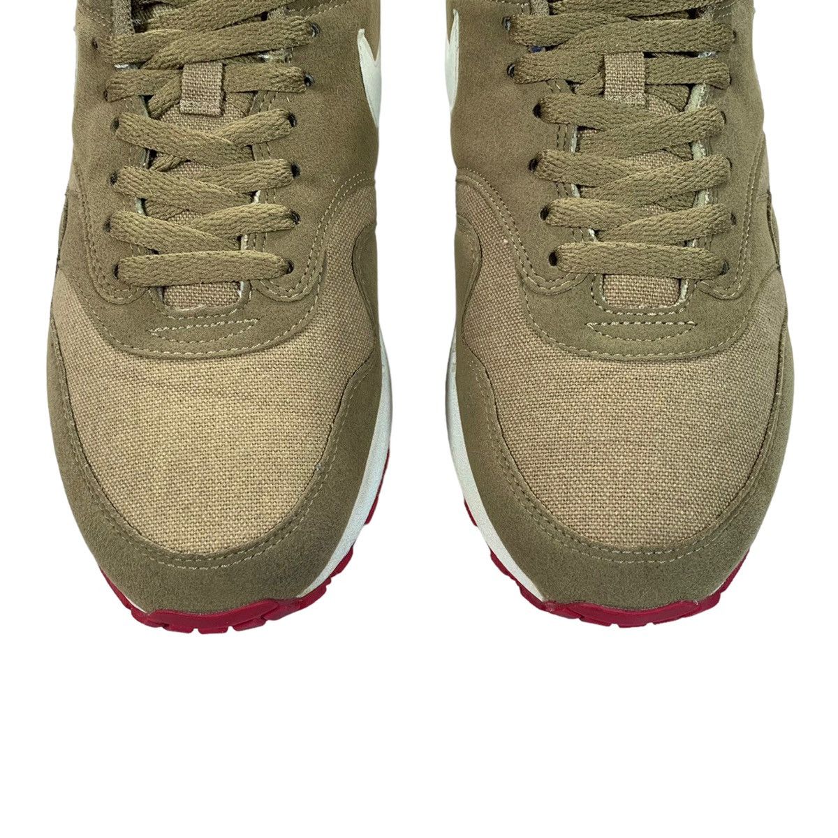 Nike Vintage Nike Air Max 1 Kelp Brown White Red 2011 Sneakers Size US 8.5 / EU 41-42 - 6 Thumbnail