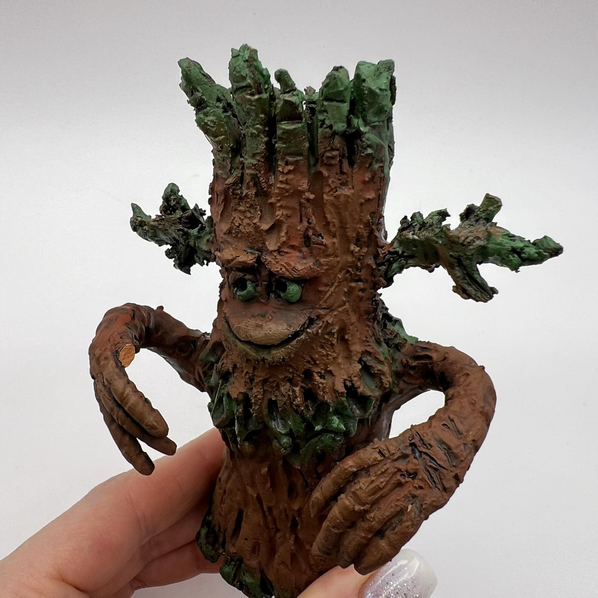Handmade × Vintage Goblin Ceramic Figurine Spirit of Forest Character Handmade Size ONE SIZE - 2 Thumbnail