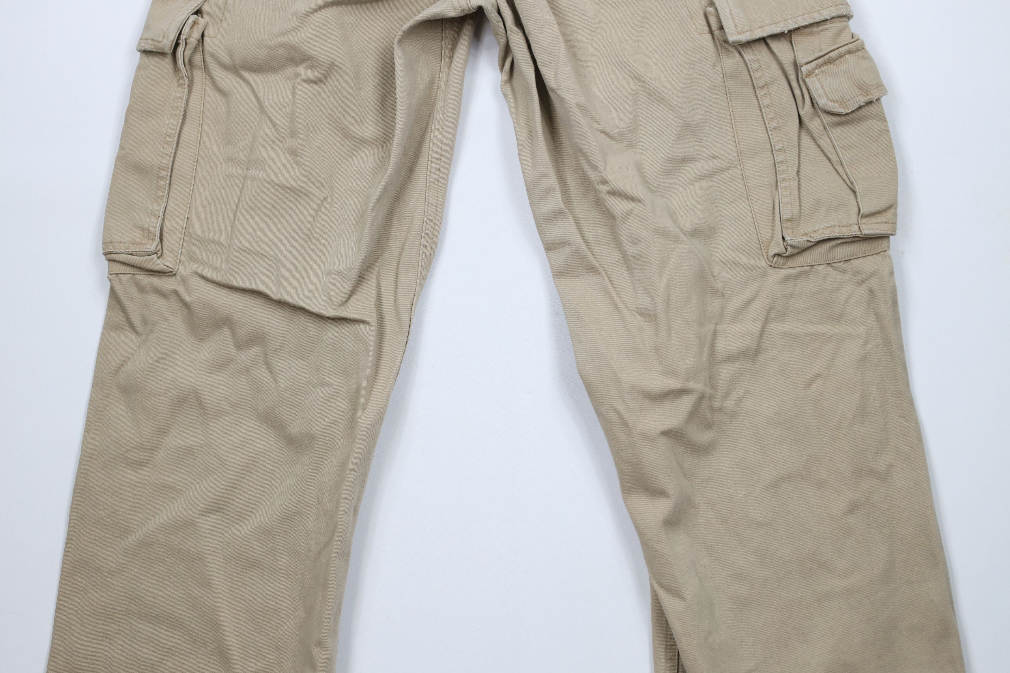 Aeropostale × Vintage Vintage 90s Y2K Aeropostale Baggy Wide Leg Cargo Pants Beige Size US 31 - 13 Thumbnail