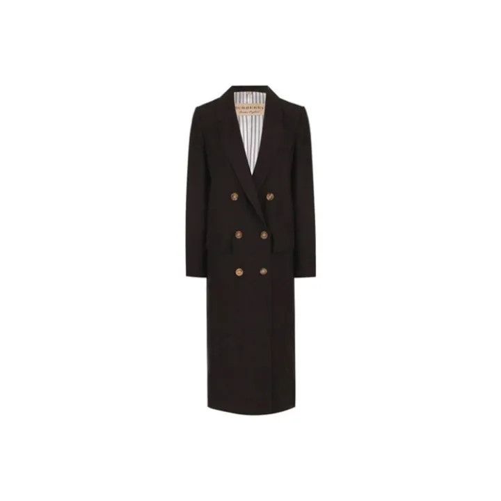 Burberry Burberry Classic Double-Breasted Long Coat 0079 Size L / US 10 / IT 46 - 1 Thumbnail