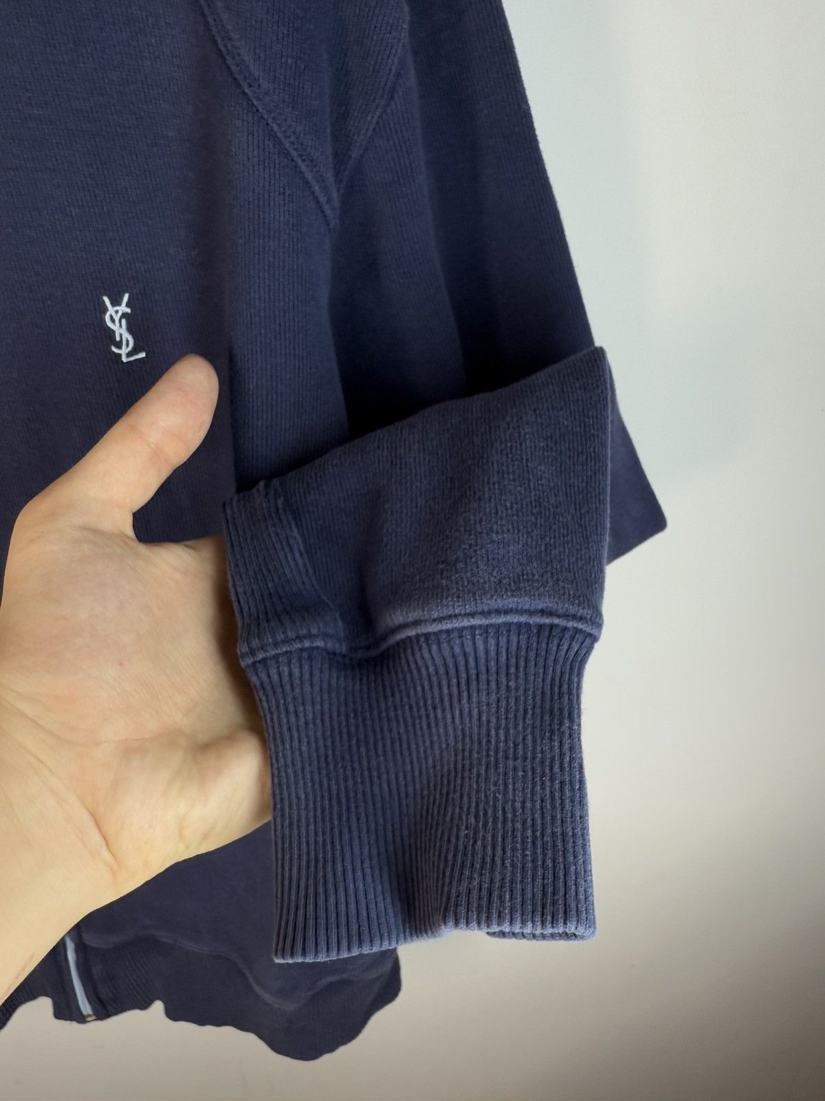 Yves Saint Laurent Navy YSL Hoodie Zip YSL Sweatshirt YSL Sweater Size US M / EU 48-50 / 2 - 18 Thumbnail