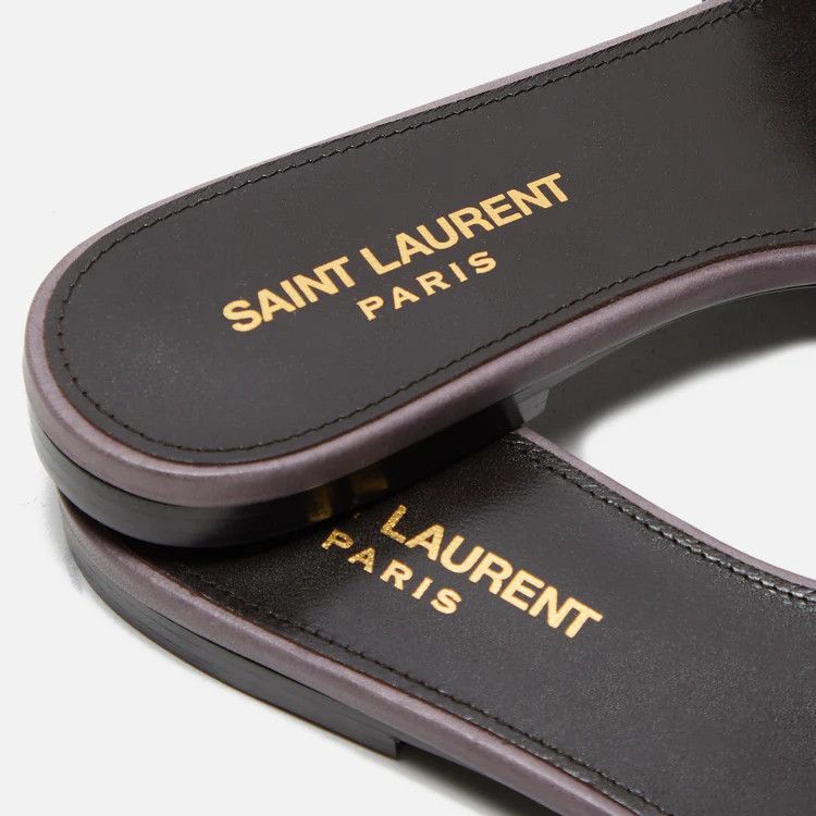 Saint Laurent Paris oc11z1125 Tribute Mules in Smooth Leather in Purple Size US 6 / IT 36 - 5 Thumbnail