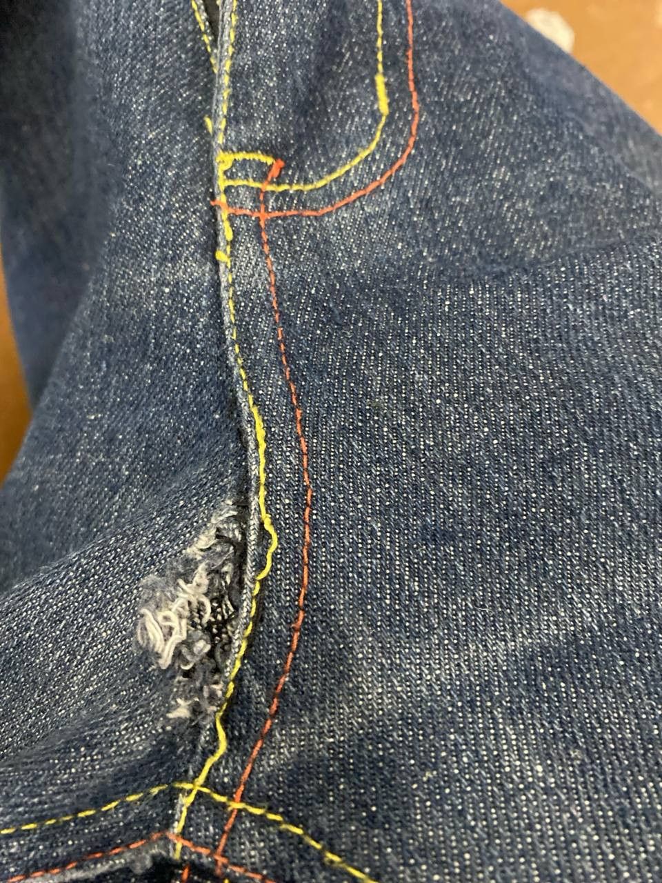 Xlarge xlarge selvedge distressed denim nice design Size US 35 - 15 Thumbnail