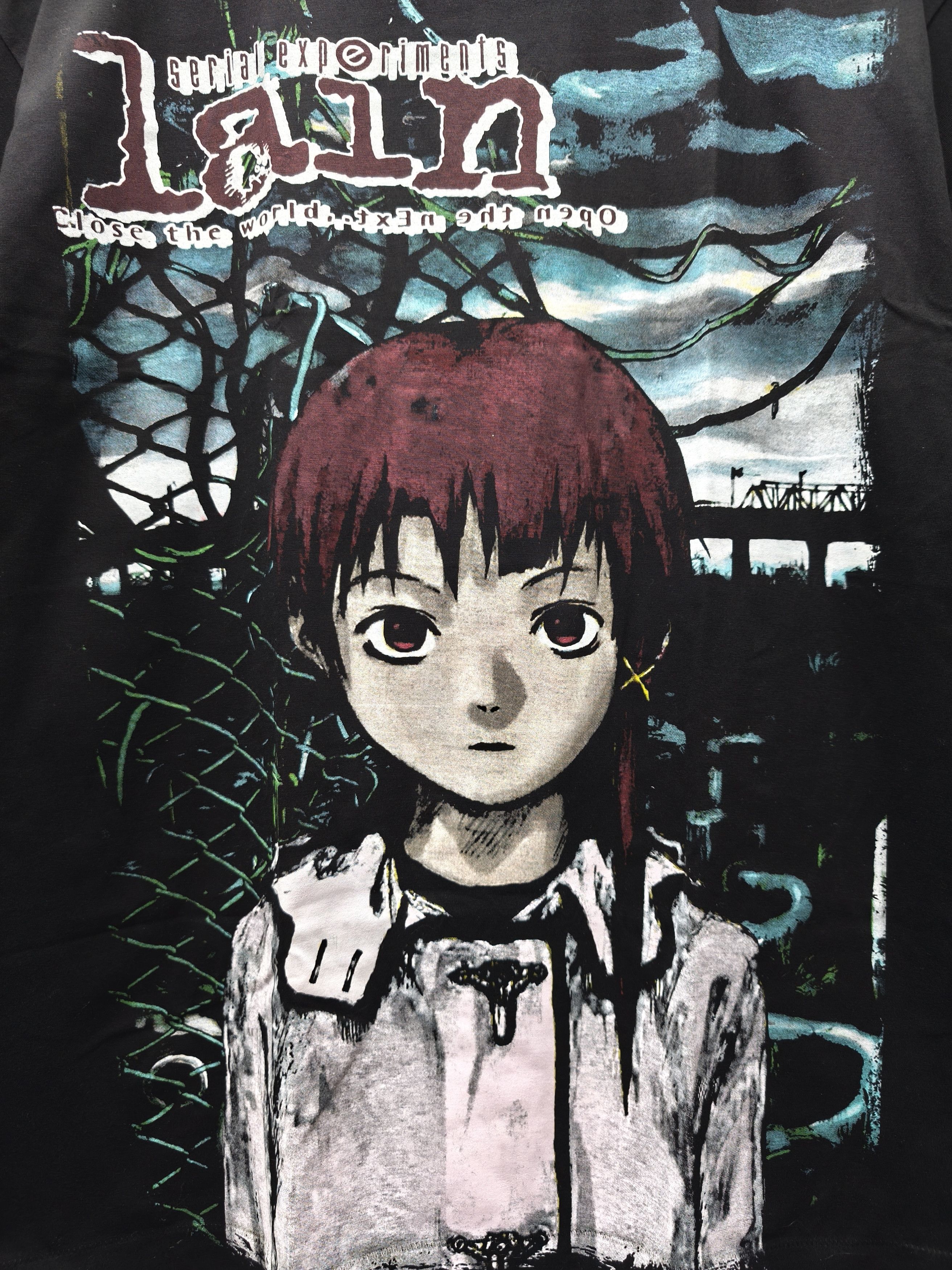 Anime Serial Experiments Lain "The World of Lain" T-shirt Size US XL / EU 56 / 4 - 2 Thumbnail