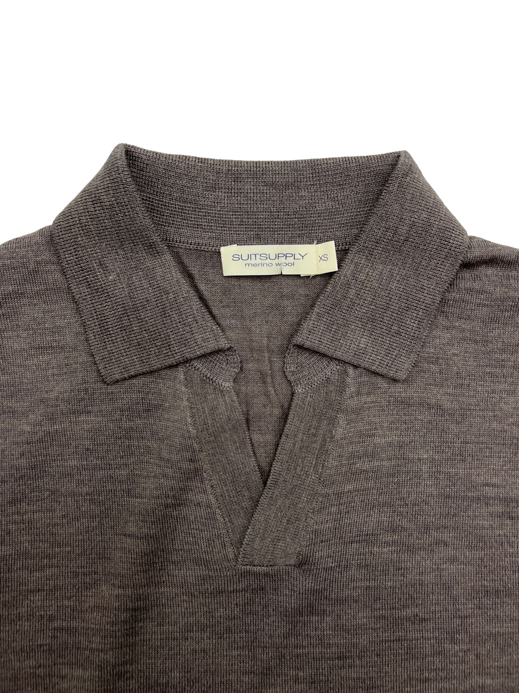 Suitsupply Merino Wool Johnny Collar Short Sleeve Polo Sweater Size XS Size US XS / EU 42 / 0 - 4 Thumbnail
