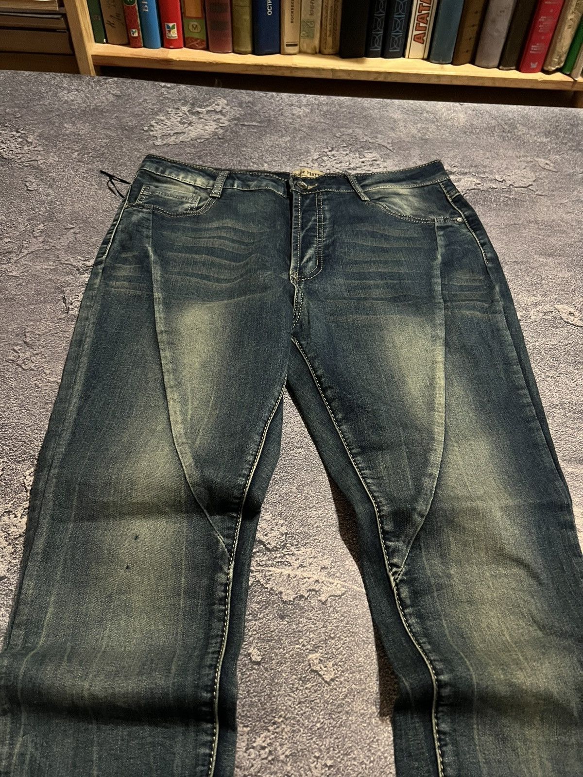 Vintage If Six Was Nine Style / Washed Glamour / Gothic Jeans 90s Size US 32 / EU 48 - 4 Thumbnail